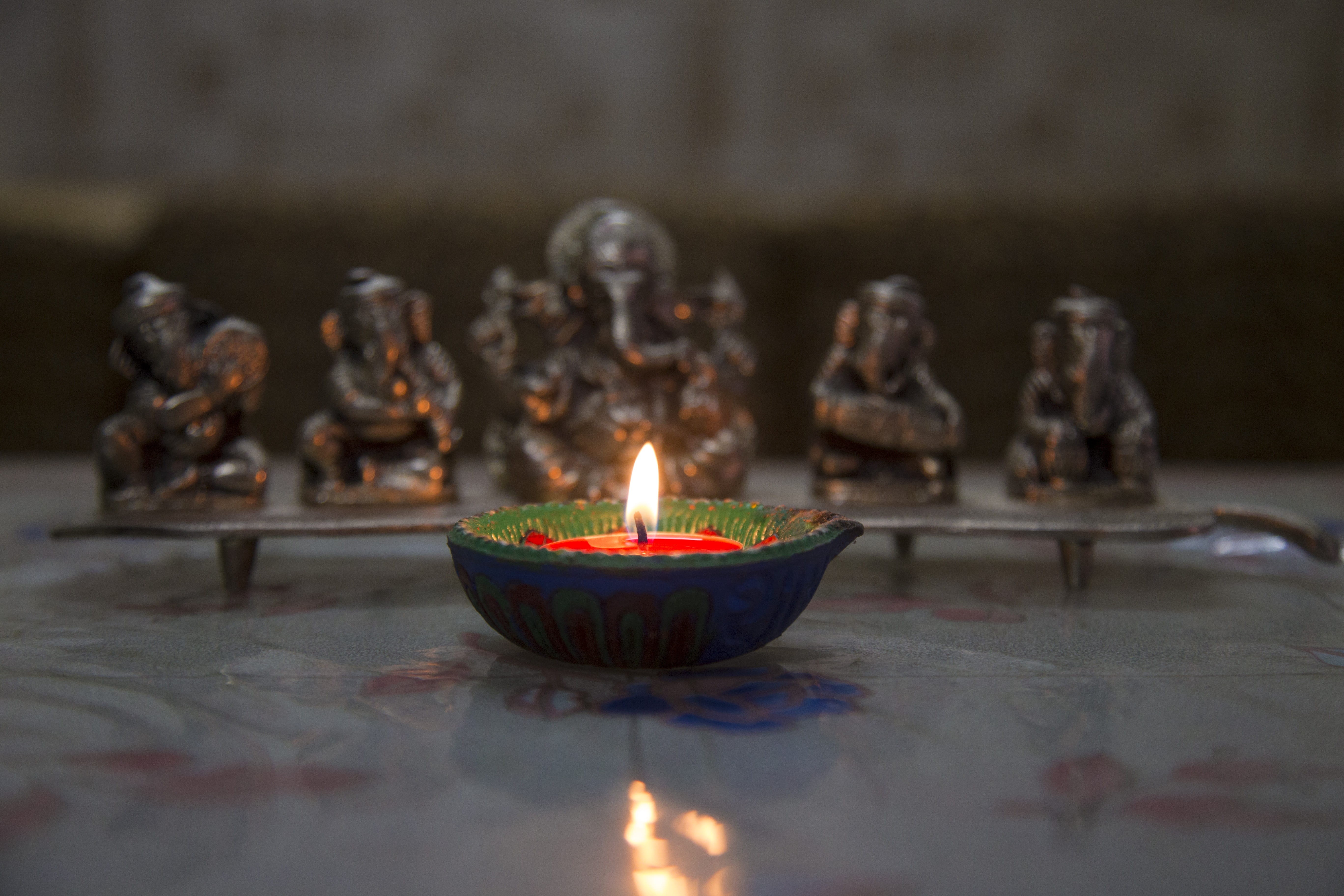 spirituality, heat - temperature, festival, belief, pooja, no people, indian, religion, oil lamp, diwali, burning, fire, deepavali, fire - natural phenomenon, HD Wallpaper