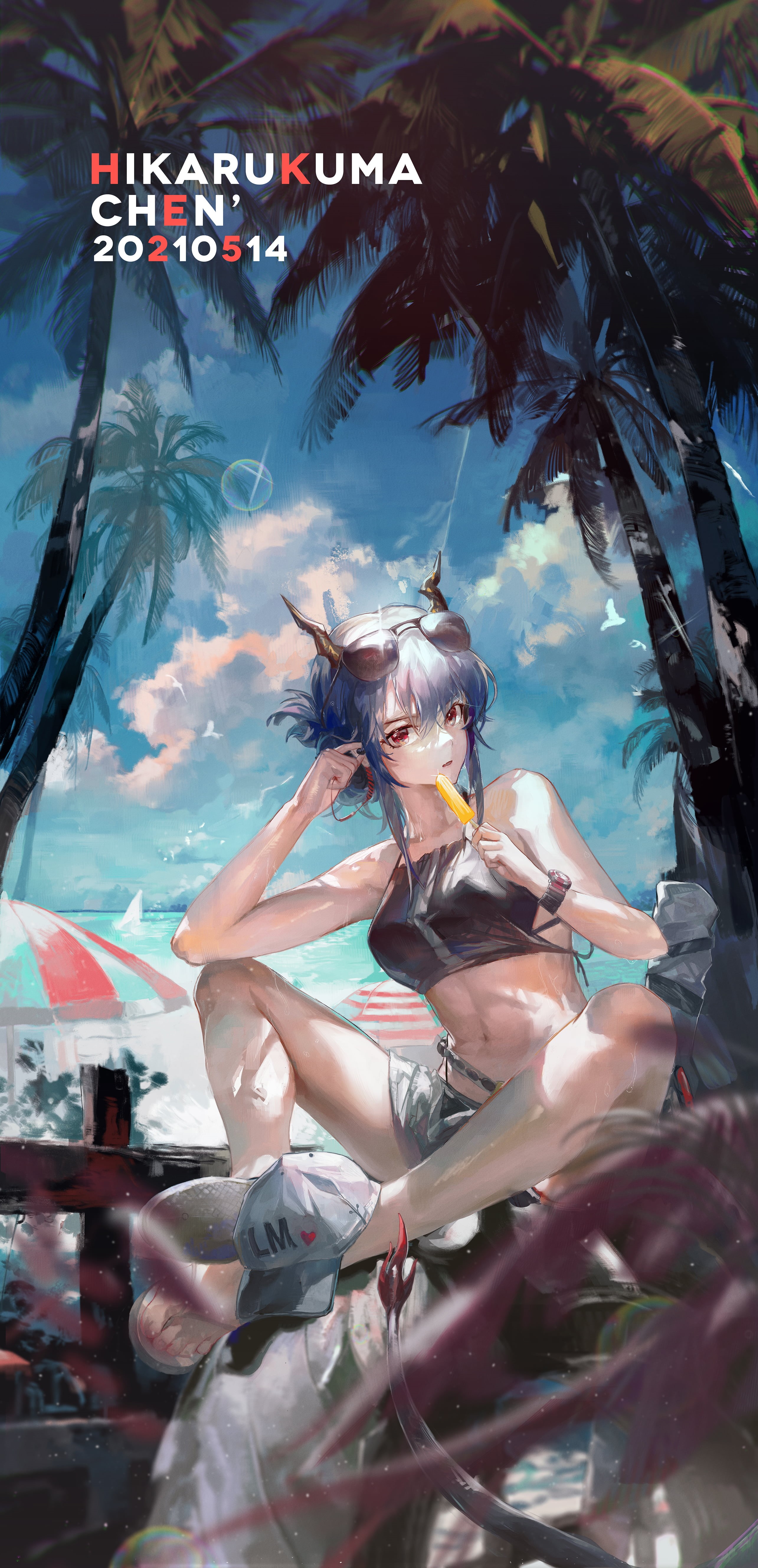 DaylightAllure, 5K, Chen (Arknights), Arknights, horns, anime girls, anime, Phone HD Wallpaper