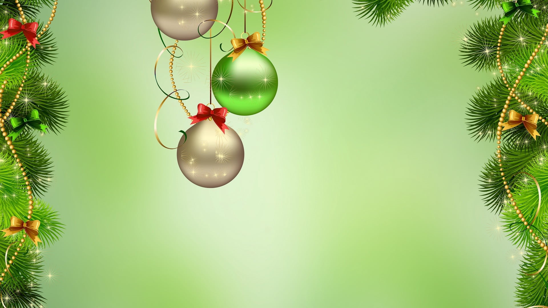 no people, vector, christmas, decoration, 1080P, green Color, white, bright, glass - Material, red, gold Colored, holiday, lighting equipment, illuminated, HD Wallpaper