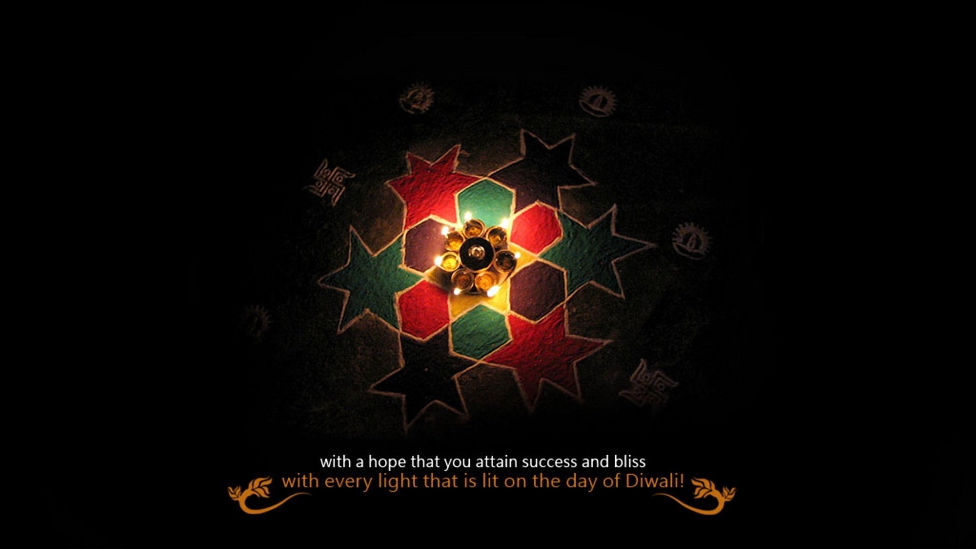 beauty in nature, 1080P, diwali, plant part, black background, studio shot, copy space, night, indoors, no people, food, illuminated, art and craft, text, HD Wallpaper
