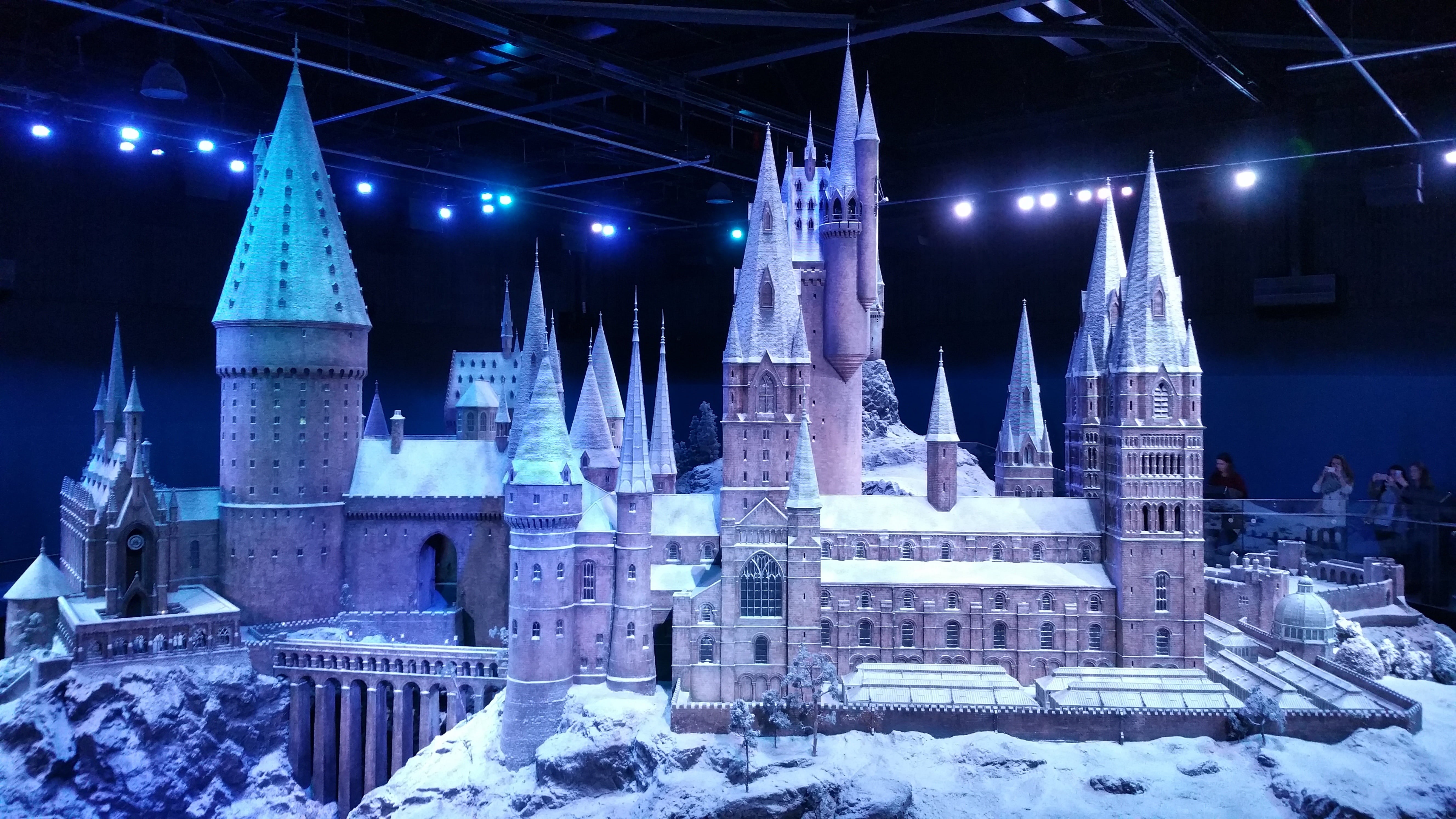 hogwarts diorama, religion, building, travel, cold temperature, winter, beige, travel destinations, lighting equipment, miniature, architecture, illuminated, HD Wallpaper