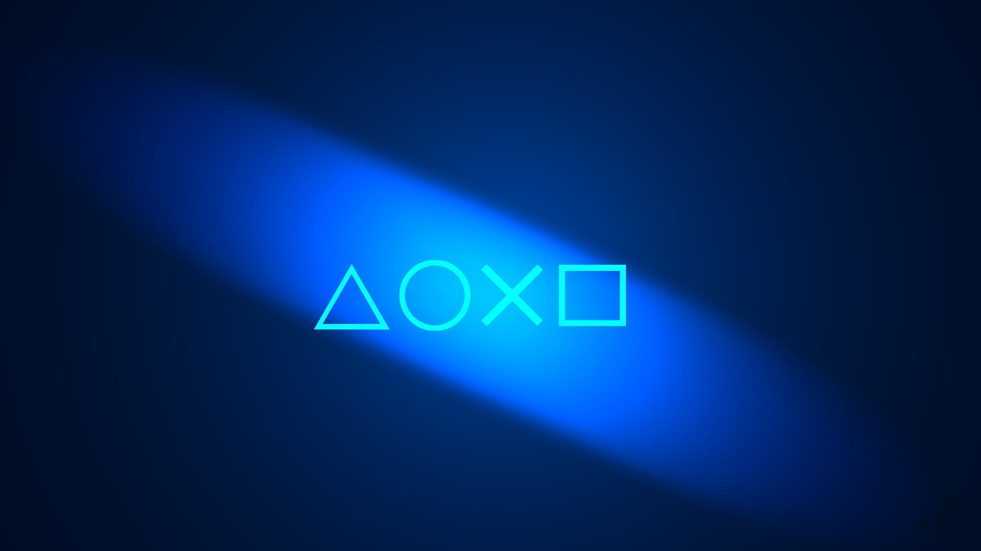 blue background, playstation, background, 1080P, blue, fantastic, HD Wallpaper