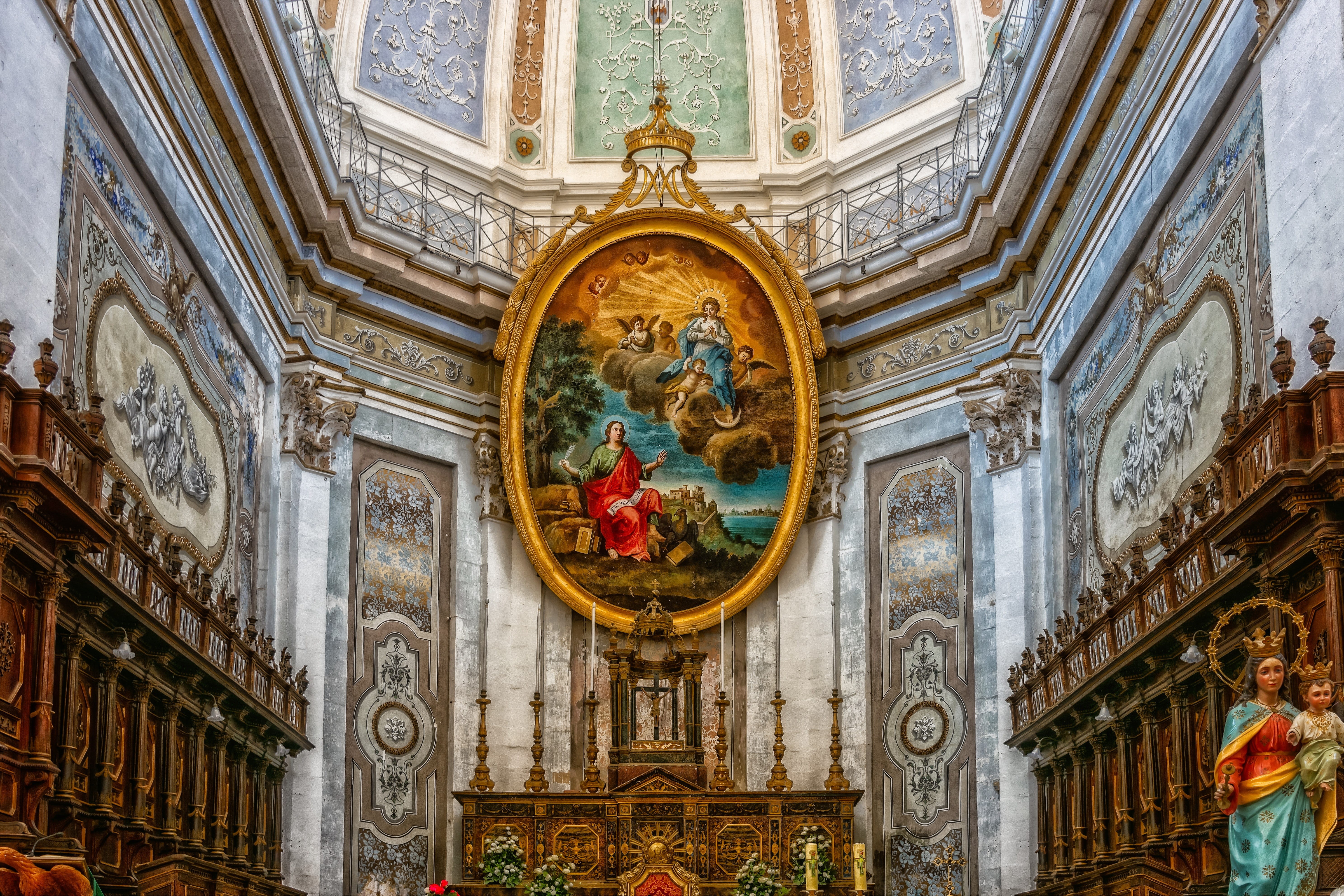the past, no people, interior, ornate, sicily, history, craft, altar, art and craft, creativity, place of worship, built structure, architecture, places of interest, HD Wallpaper
