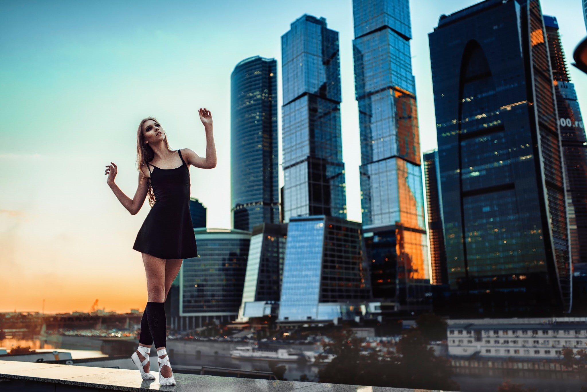 1080P, city, ballerina, Moscow, women, HD Wallpaper