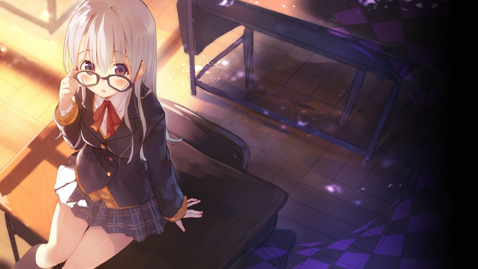 child, women, lifestyles, school uniform, leisure activity, real people, childhood, casual clothing, front view, looking at camera, flooring, original characters, HD Wallpaper