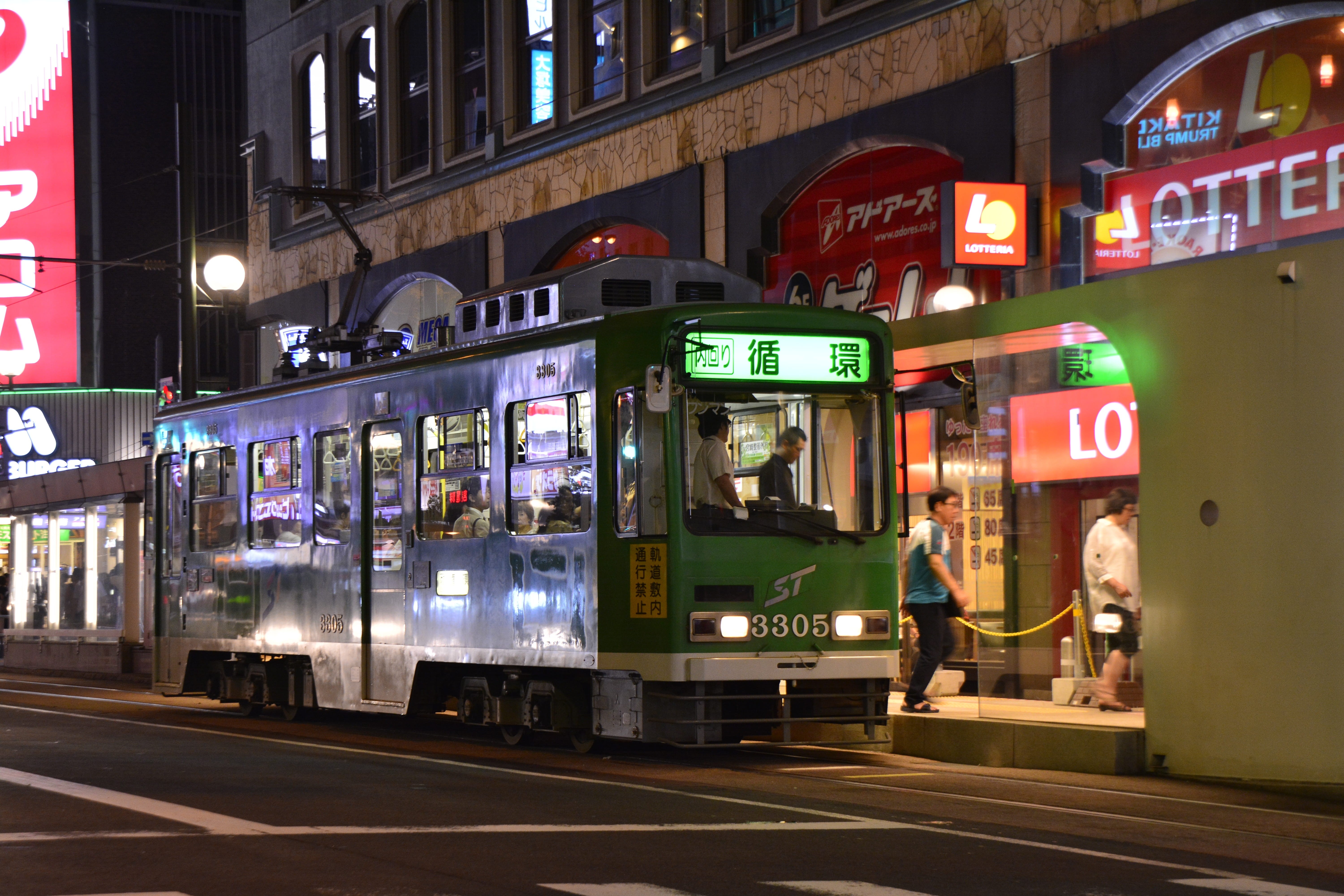 electric, mode of transportation, rapid, Train, lighting equipment, transport, driving, city, Japan, Station, carriage, summer, passenger, japanese, night, HD Wallpaper
