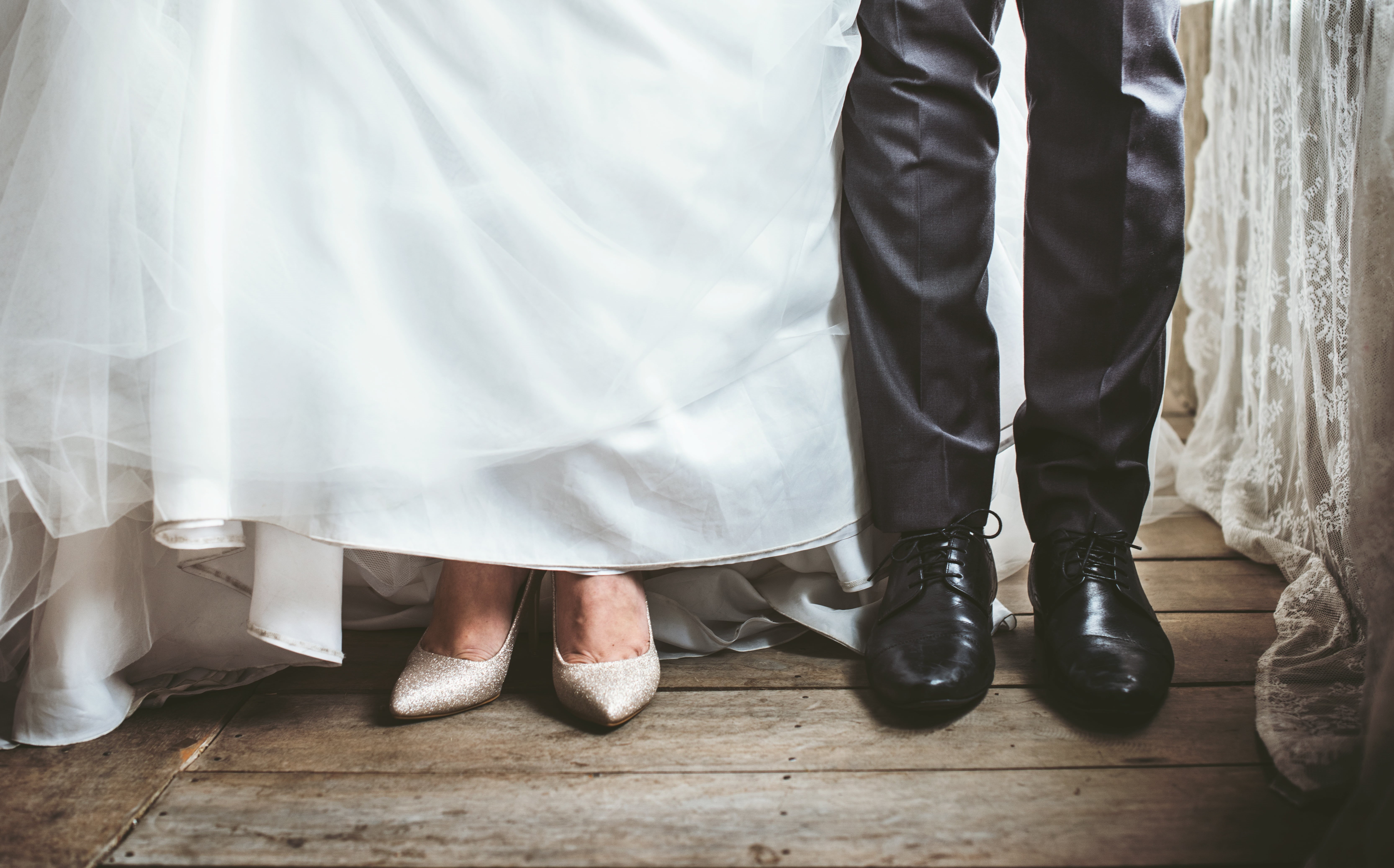 people, low section, human limb, event, feet, shoe, romance, happy, day, person, celebration, wedding dress, ceremony, human foot, wed, lifestyles, gown, HD Wallpaper