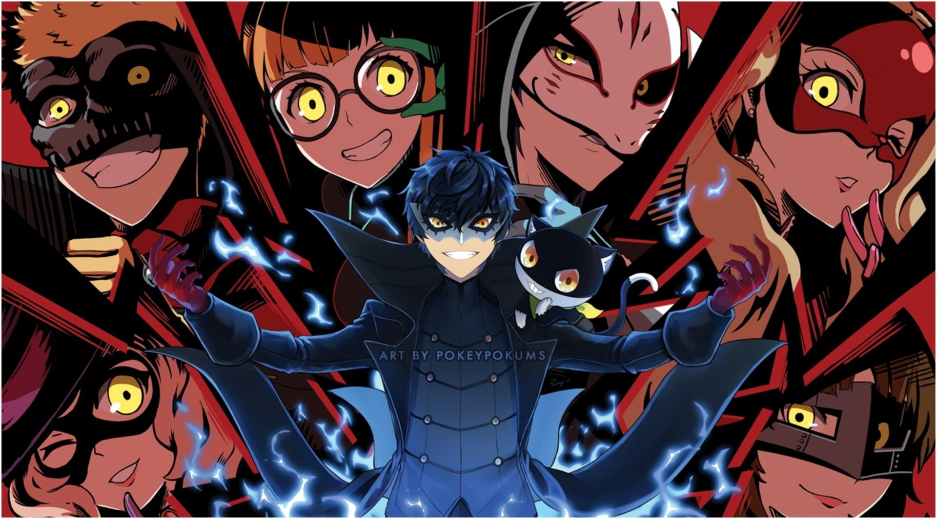 Futaba Sakura, Ryuji Sakamoto, Makoto Niijima, Morgana (Persona), 1080P, Persona, Ann Takamaki, Akira Kurusu, Haru Okumura, Yusuke Kitagawa, Persona 5, HD Wallpaper