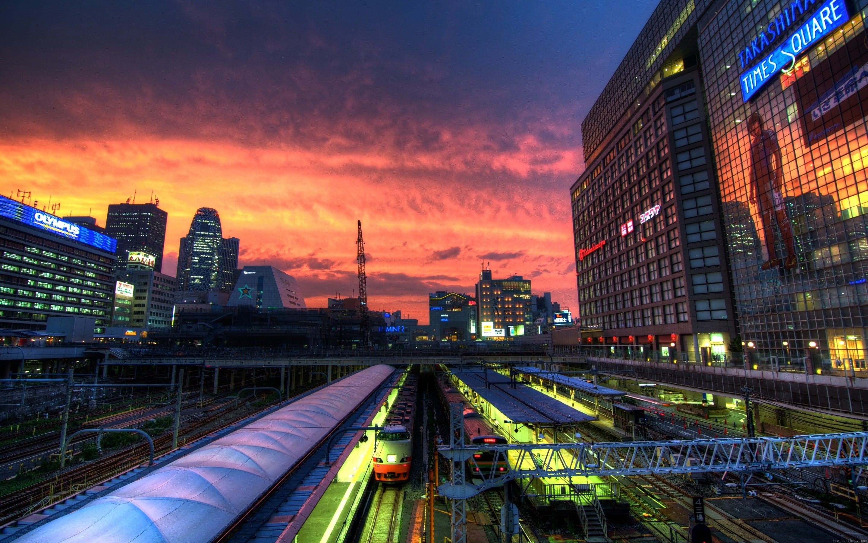 cityscape, street light, nature, Tokyo, outdoors, city, black, boat, train station, 2K, building exterior, red, architecture, lights, street, illuminated, HD Wallpaper