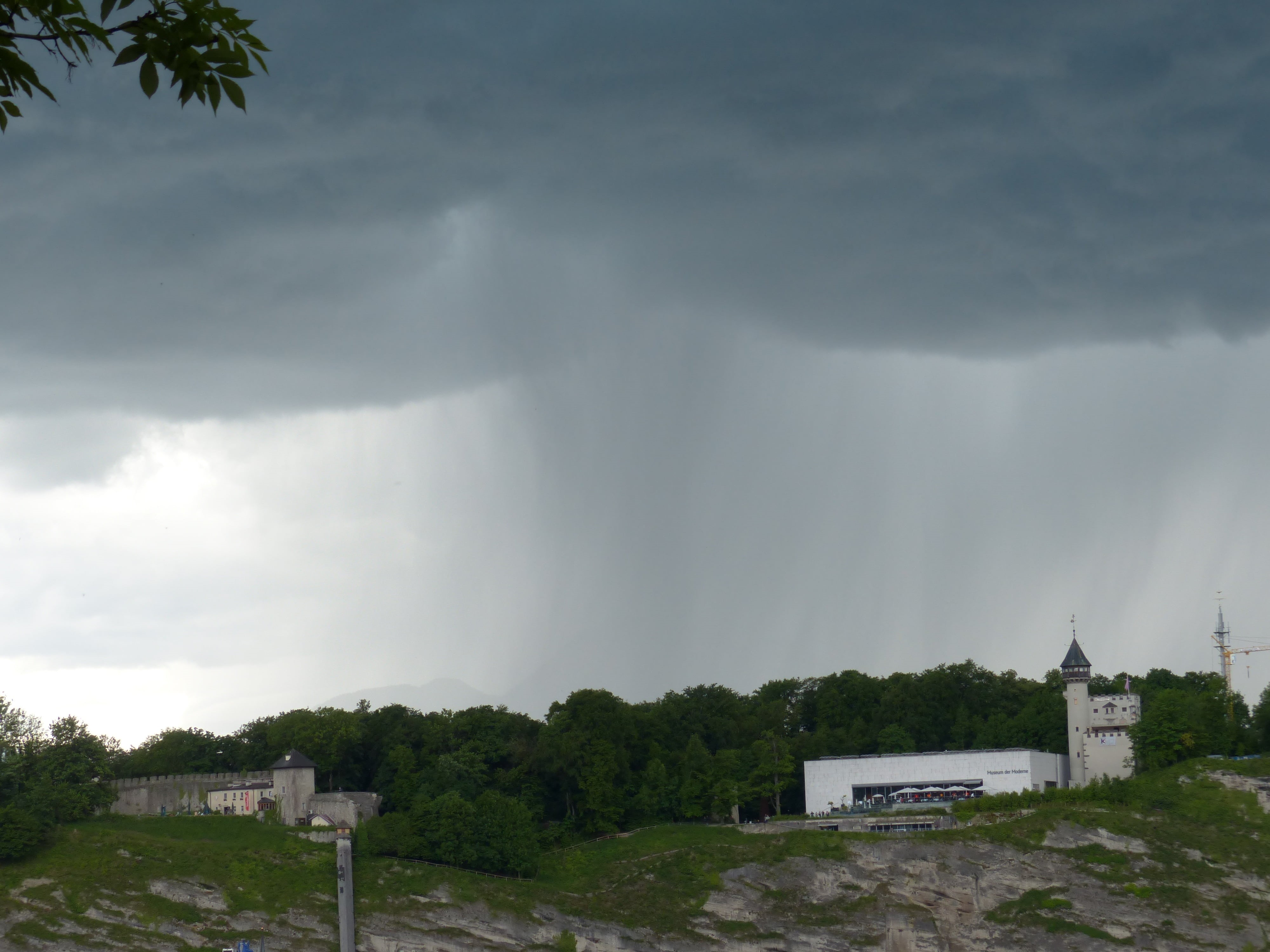 naturfreundehaus, environment, beauty in nature, religion, sky, 4K, power in nature, building exterior, house, rain clouds, mönchberg, salzburg, rain, HD Wallpaper