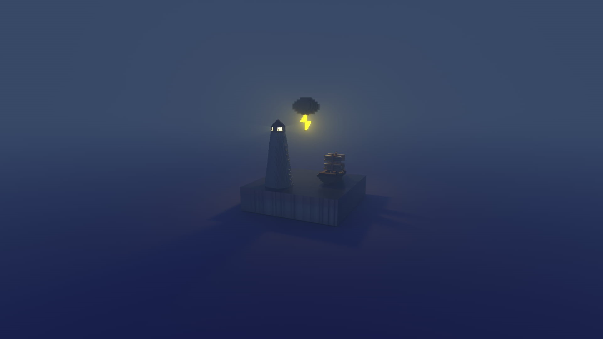 dark background, 3D graphics, 1080P, voxels, simple, HD Wallpaper