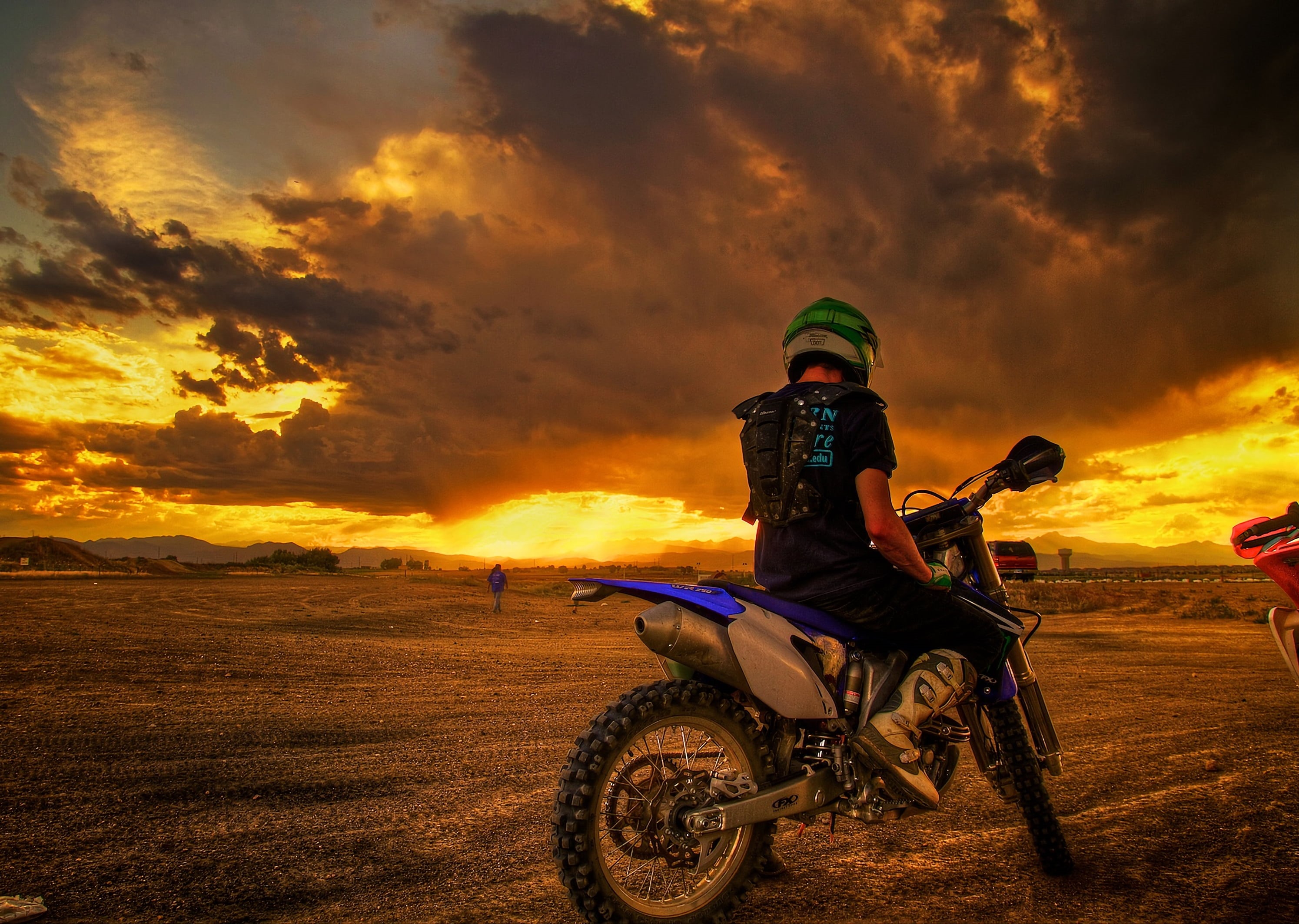 biker, motocross, competition, field, real people, ride, one Person, sport, 2K, leisure Activity, activity, men, lifestyles, dirt, mode of Transport, people Traveling, HD Wallpaper