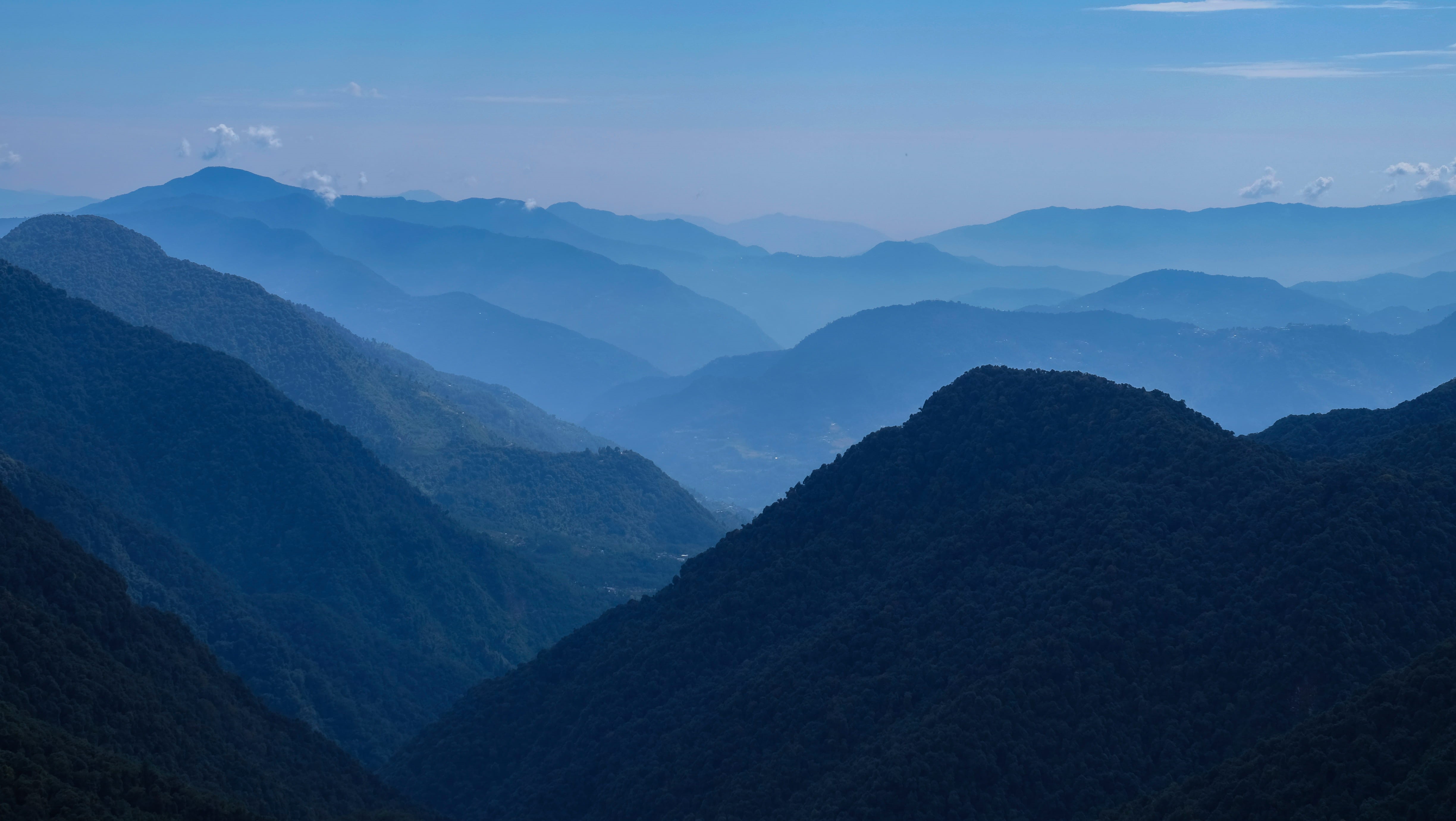 mountain, sikkim, scenics - nature, forest, landscape, beauty in nature, no people, cloud - sky, 4K, mountain peak, fog, mountain ridge, mountain range, HD Wallpaper