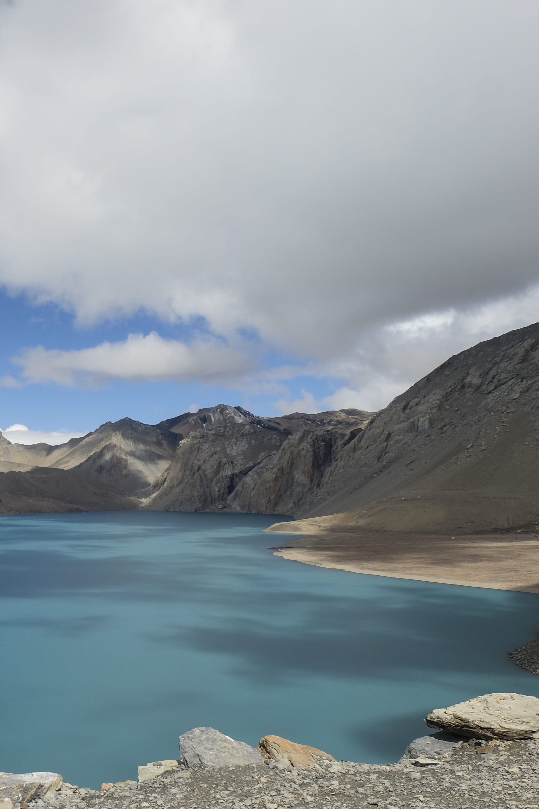 outdoors, environment, 2K, mountains, no people, annapurna, tranquility, beauty in nature, tranquil scene, nature, tilicho lake, non-urban scene, mountain, Phone HD Wallpaper