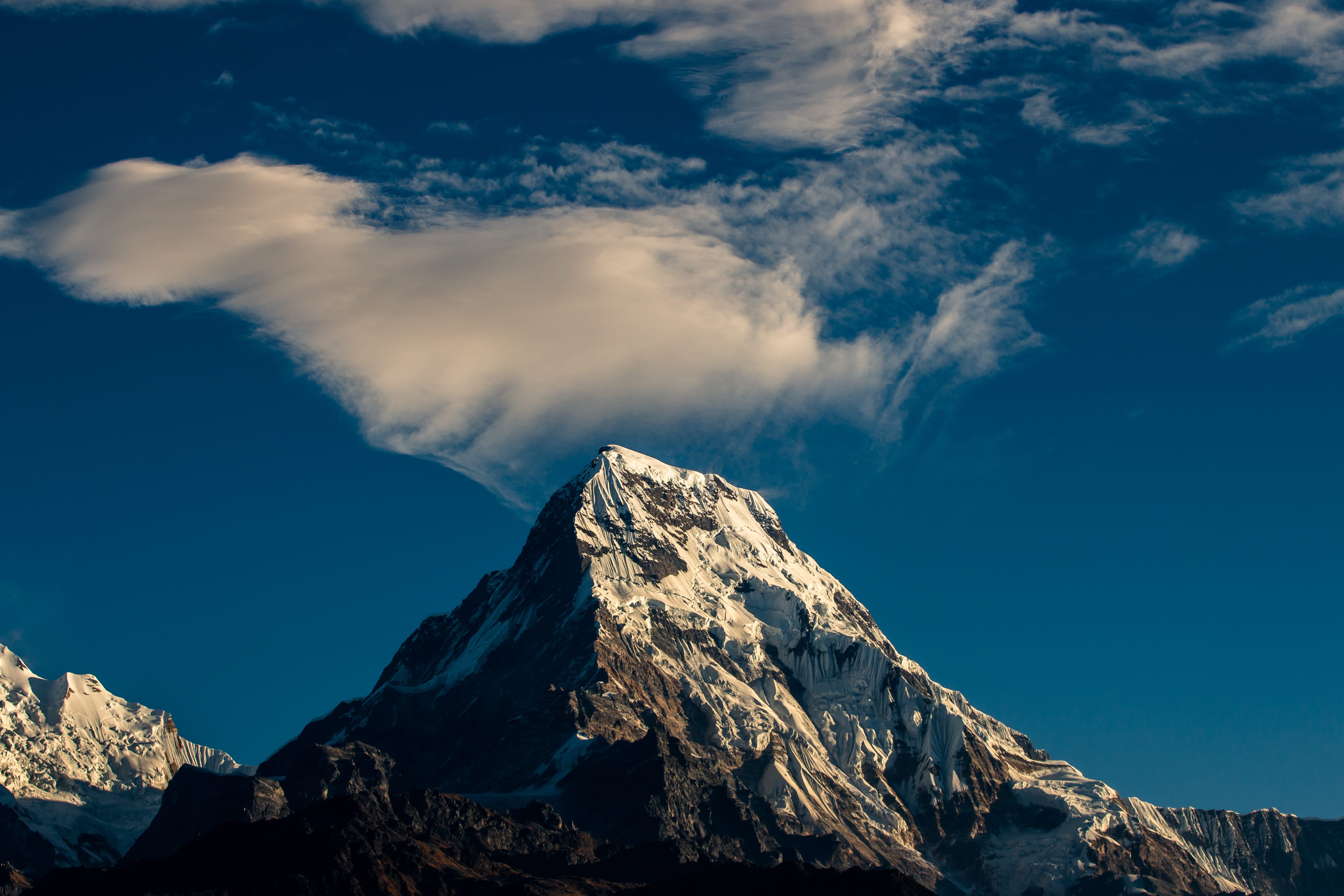 tranquil scene, mountain range, scenics - nature, 5K, rock, mountain, no people, himalaya, nepal, narchyang, travel, nature, low angle view, mountain peak, HD Wallpaper