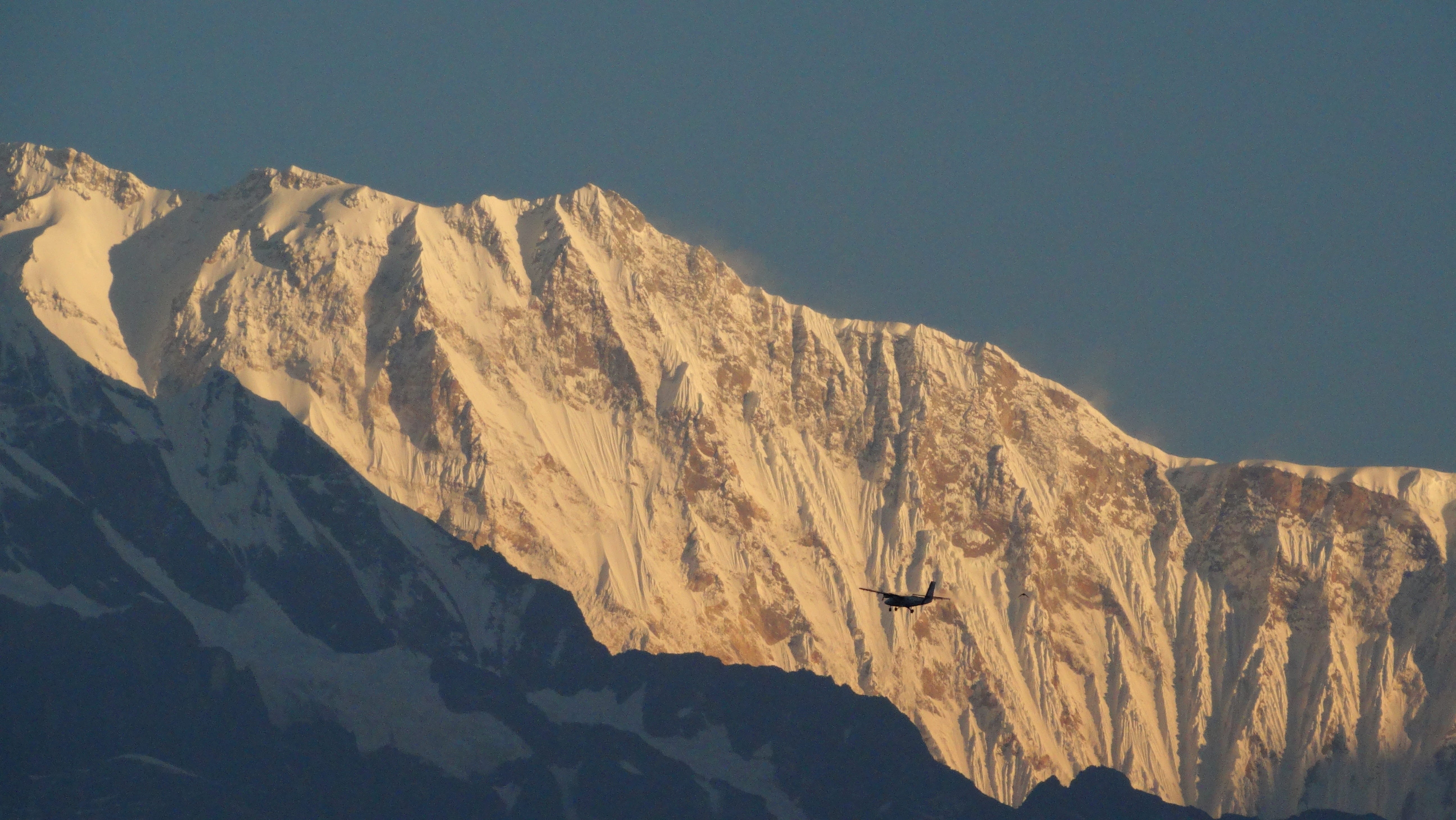 landscape, rocky mountains, rock, snowcapped mountain, nature, tranquility, pokhara, day, formation, mountain, himalaya, ultra light flight, nepal, remote, HD Wallpaper