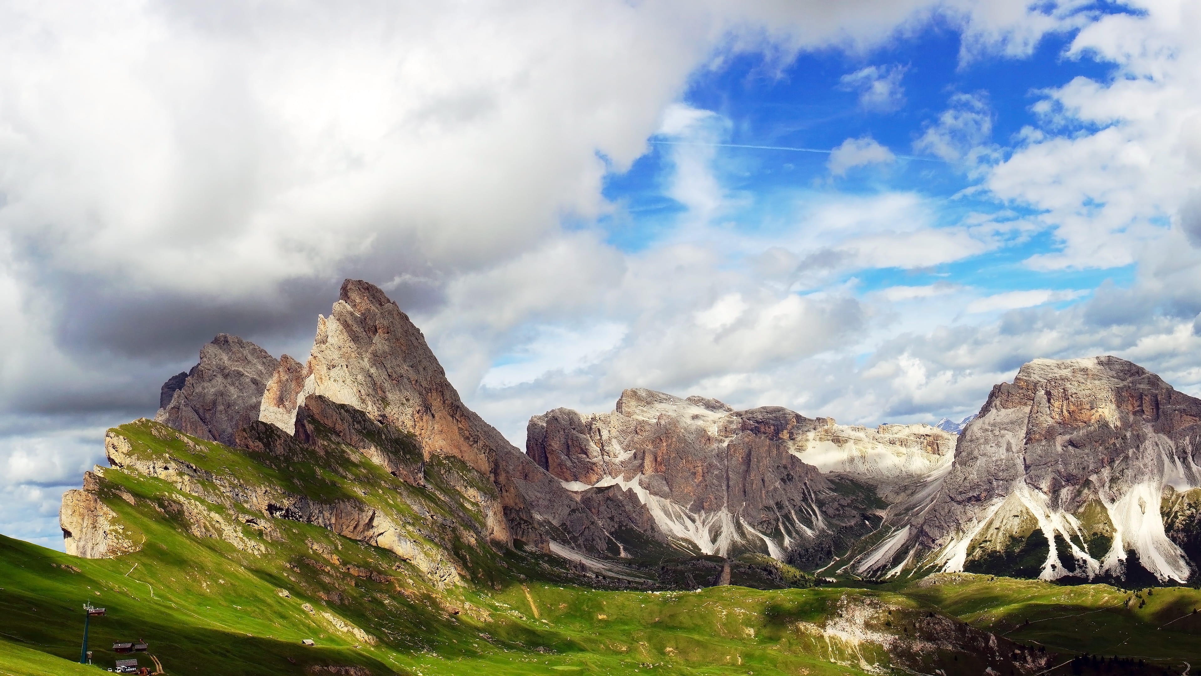 valley, adventure, beauty in nature, plant, no people, misty, rock formation, solid, mist, idyllic, tranquility, nature lands, scenery, green filed, italy, HD Wallpaper