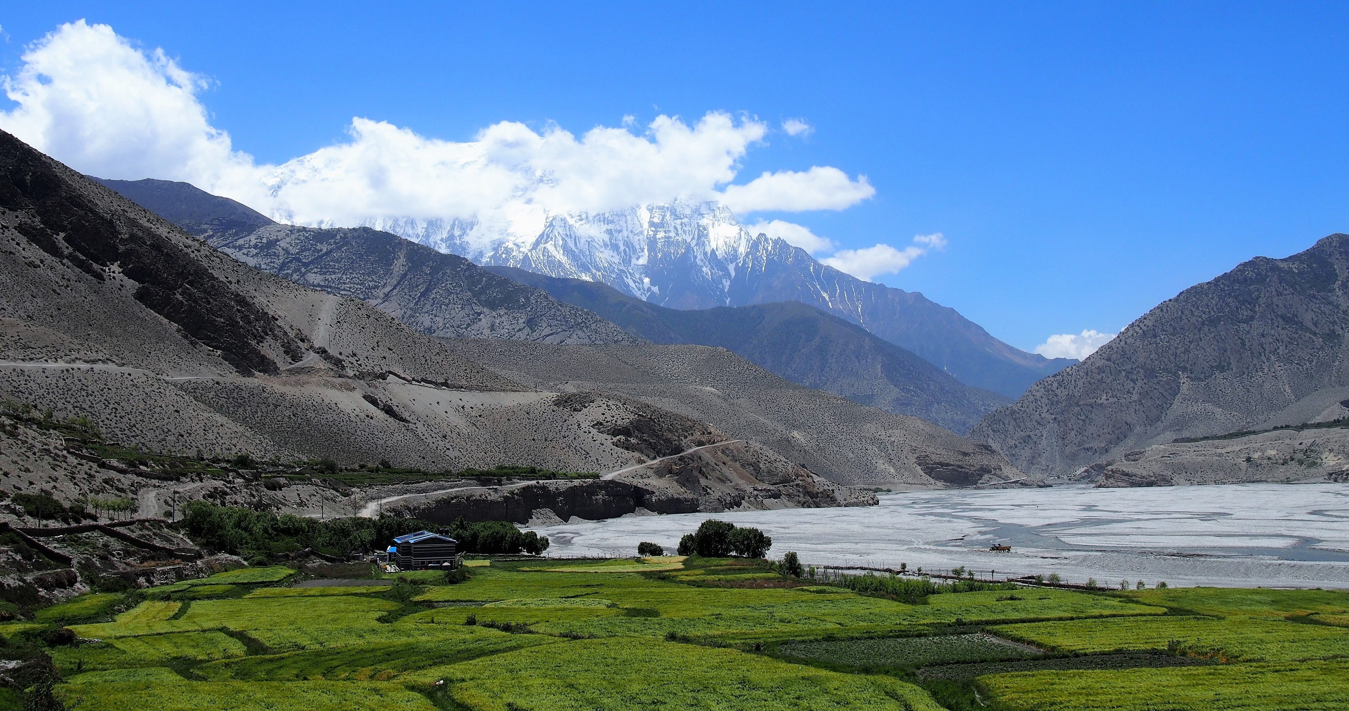 environment, land, pokhara, idyllic, green color, outdoors, lake, clouds, field, mustang, nature, plant, mountain, beautiful, green, scenics - nature, summer, HD Wallpaper