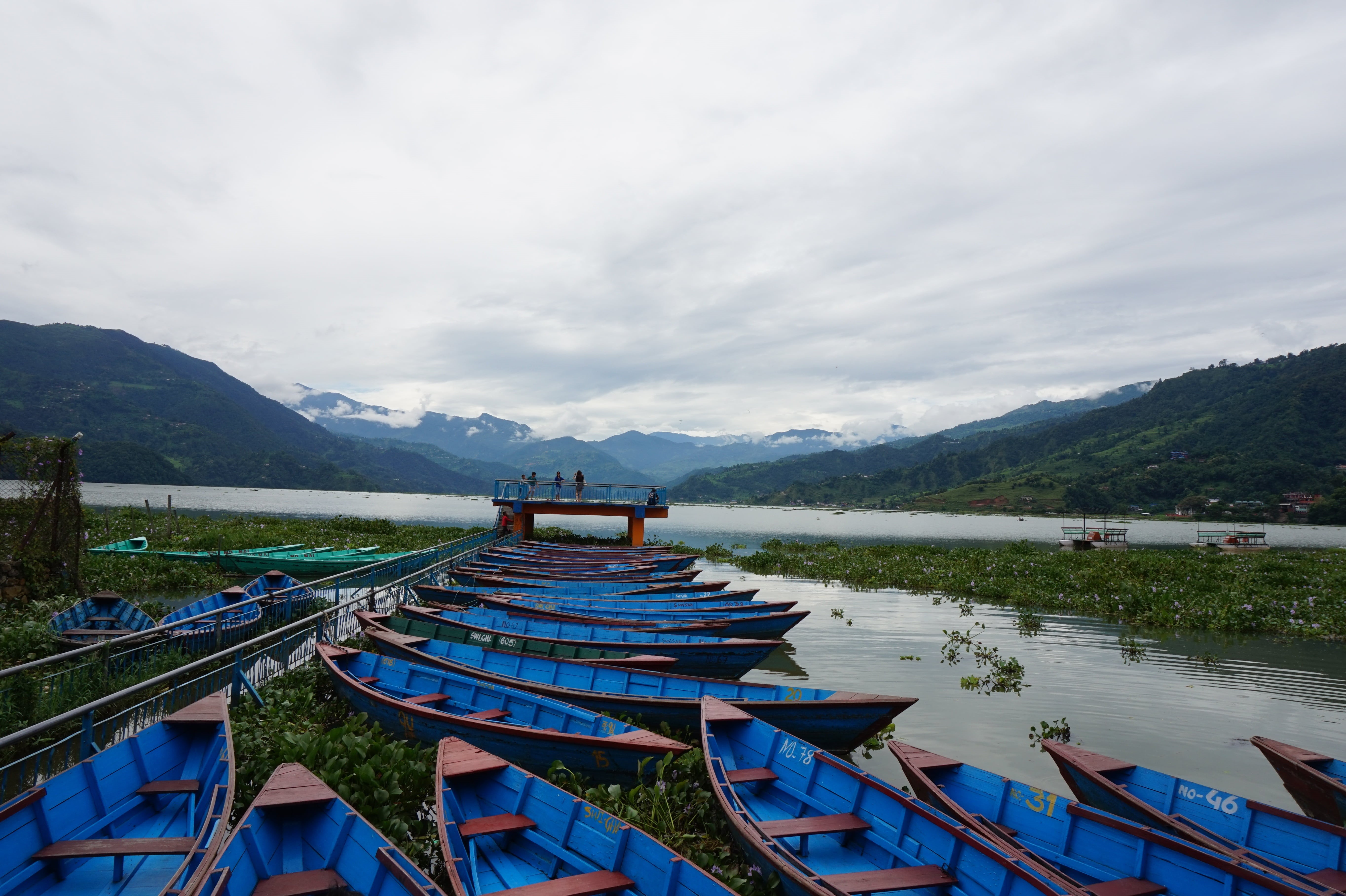 environment, built structure, phewa, boat, nautical vessel, outdoors, beauty in nature, sky, water, cloud - sky, nepal, travel, hill, architecture, lake, HD Wallpaper