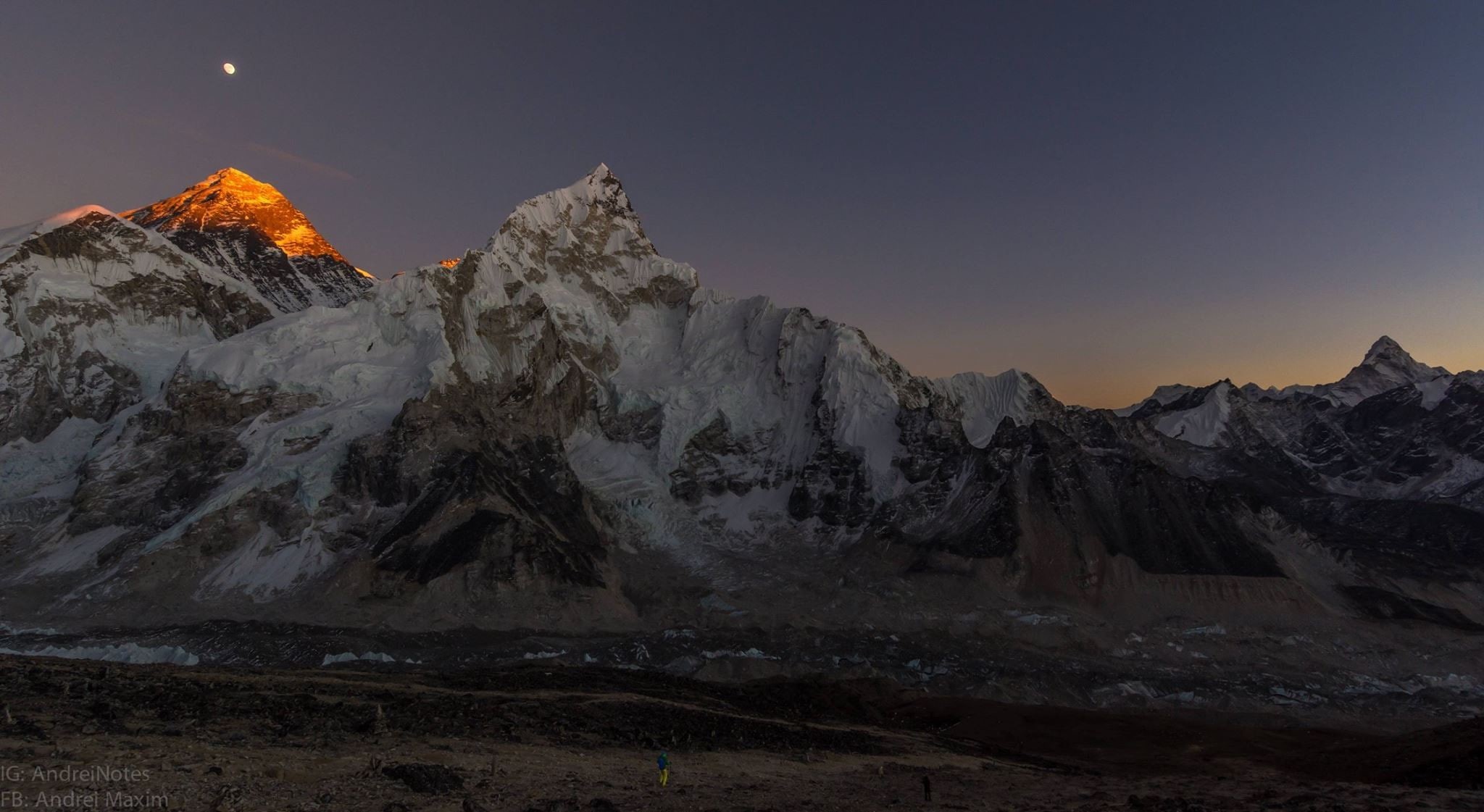 stars, sky, nature, 1080P, Mount Everest, HD Wallpaper