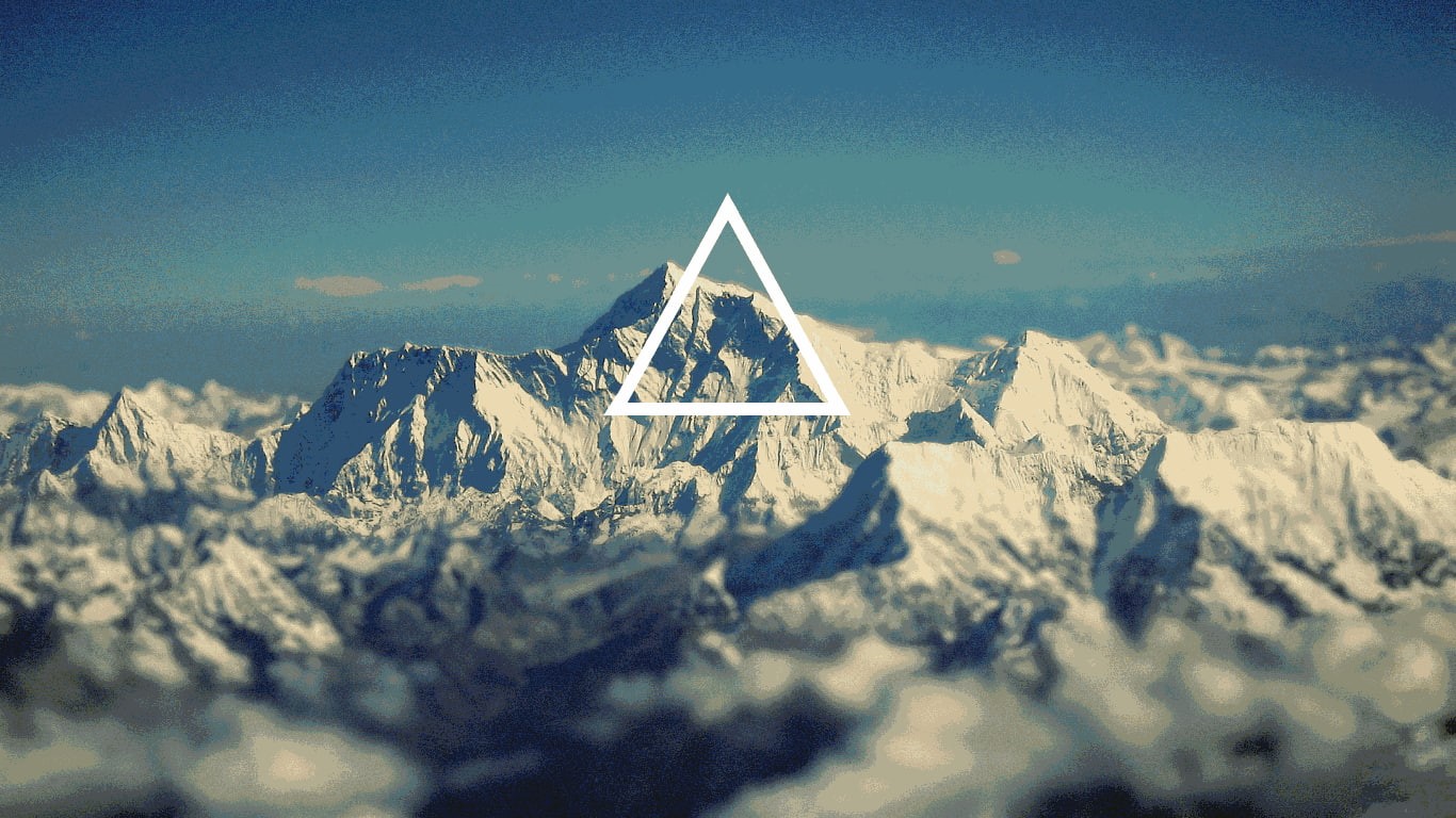 Mount Everest, triangle, 720P, nature, geometry, mountains, HD Wallpaper