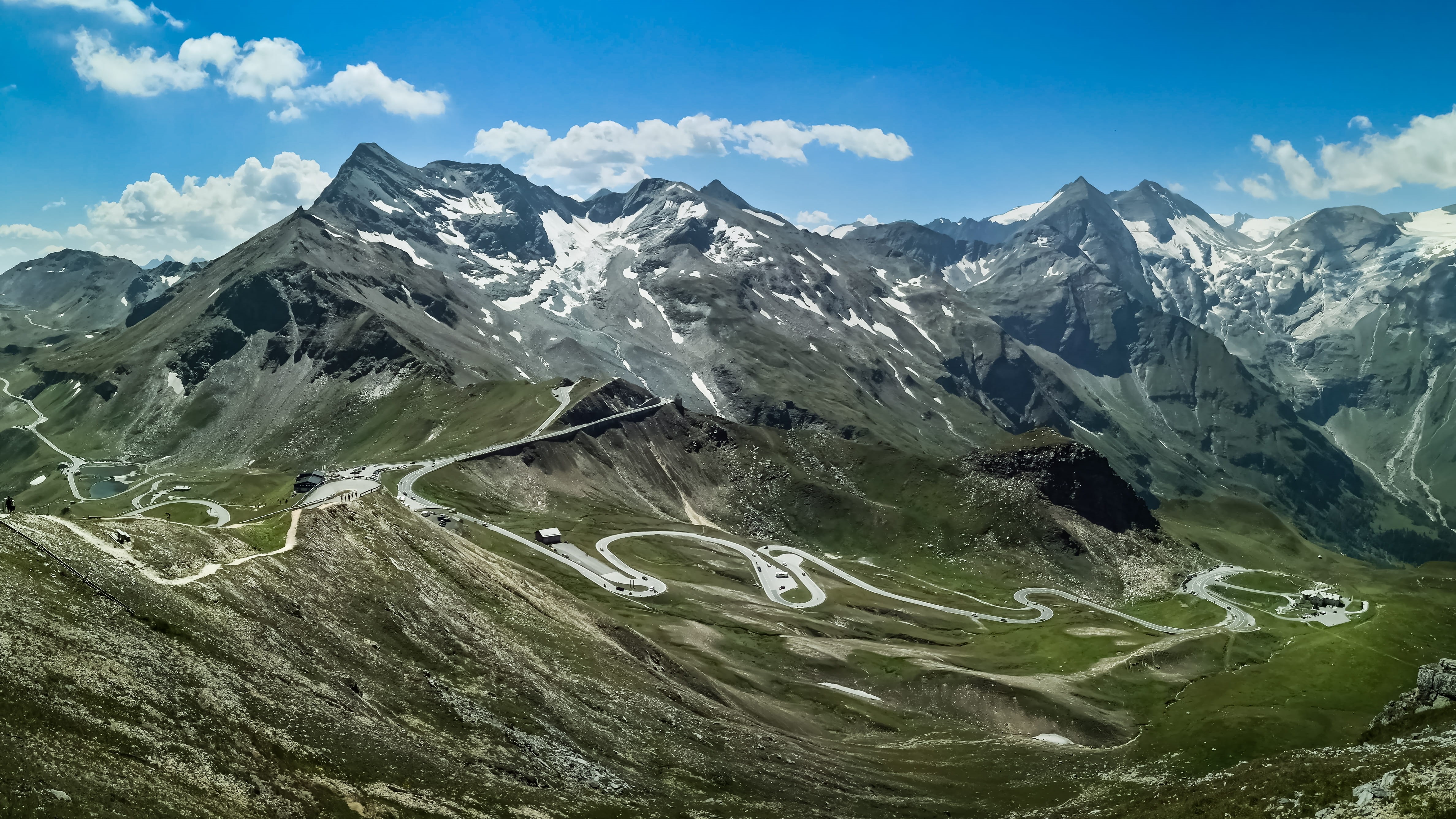 grossglockner, fuscher törl, idyllic, mountain range, winding road, scenics - nature, beauty, travel, mountain road, transportation, cloud - sky, salzburg, HD Wallpaper