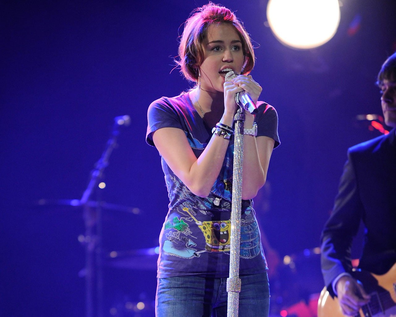 720P, concert, hannah, celebrities, live, cyrus, miley, montana, hd, HD Wallpaper