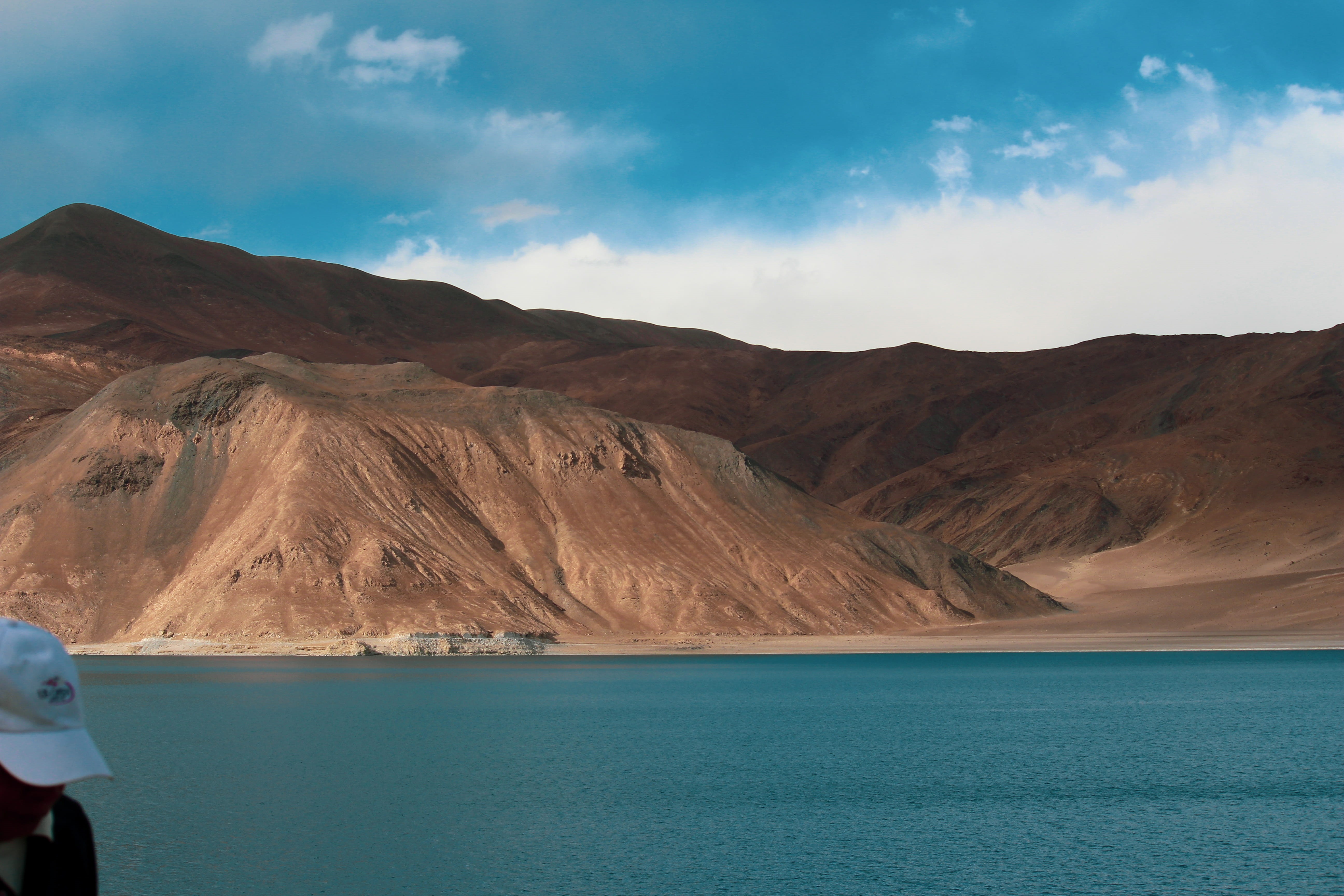 ladakh, pangong tso, arid climate, sky, incredible india, day, cloud - sky, lake, outdoors, climate, mountain range, nature, water, travel, beauty in nature, HD Wallpaper