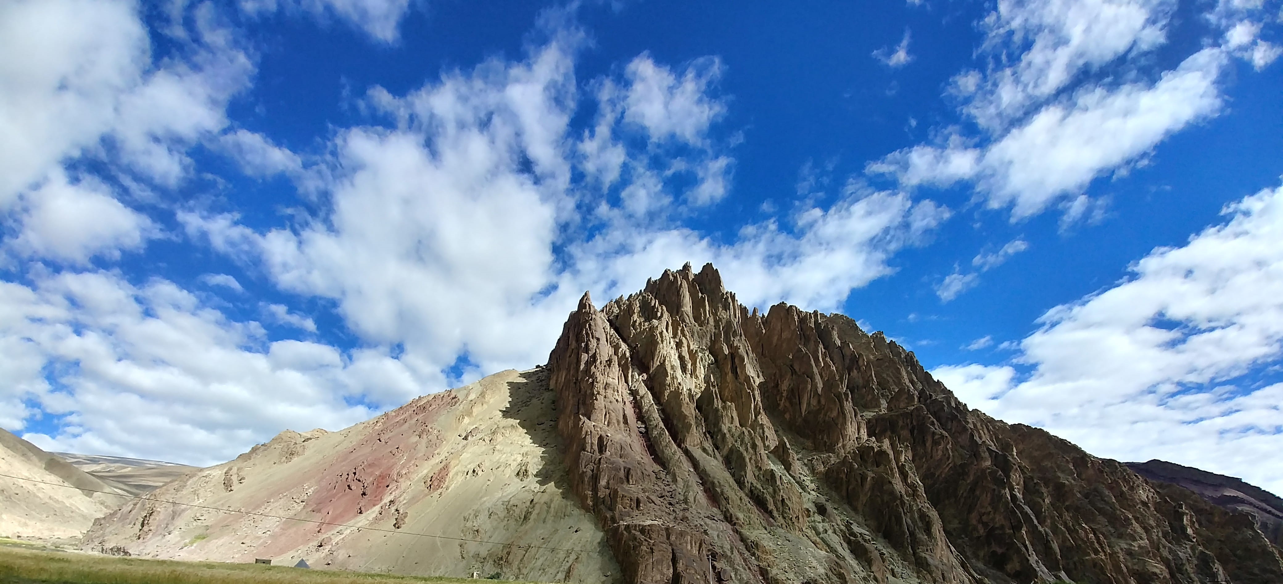 day, environment, 4K, climate, beauty in nature, landscape, rock - object, no people, cloud - sky, ancient, rock, mountain peak, non-urban scene, low angle view, HD Wallpaper