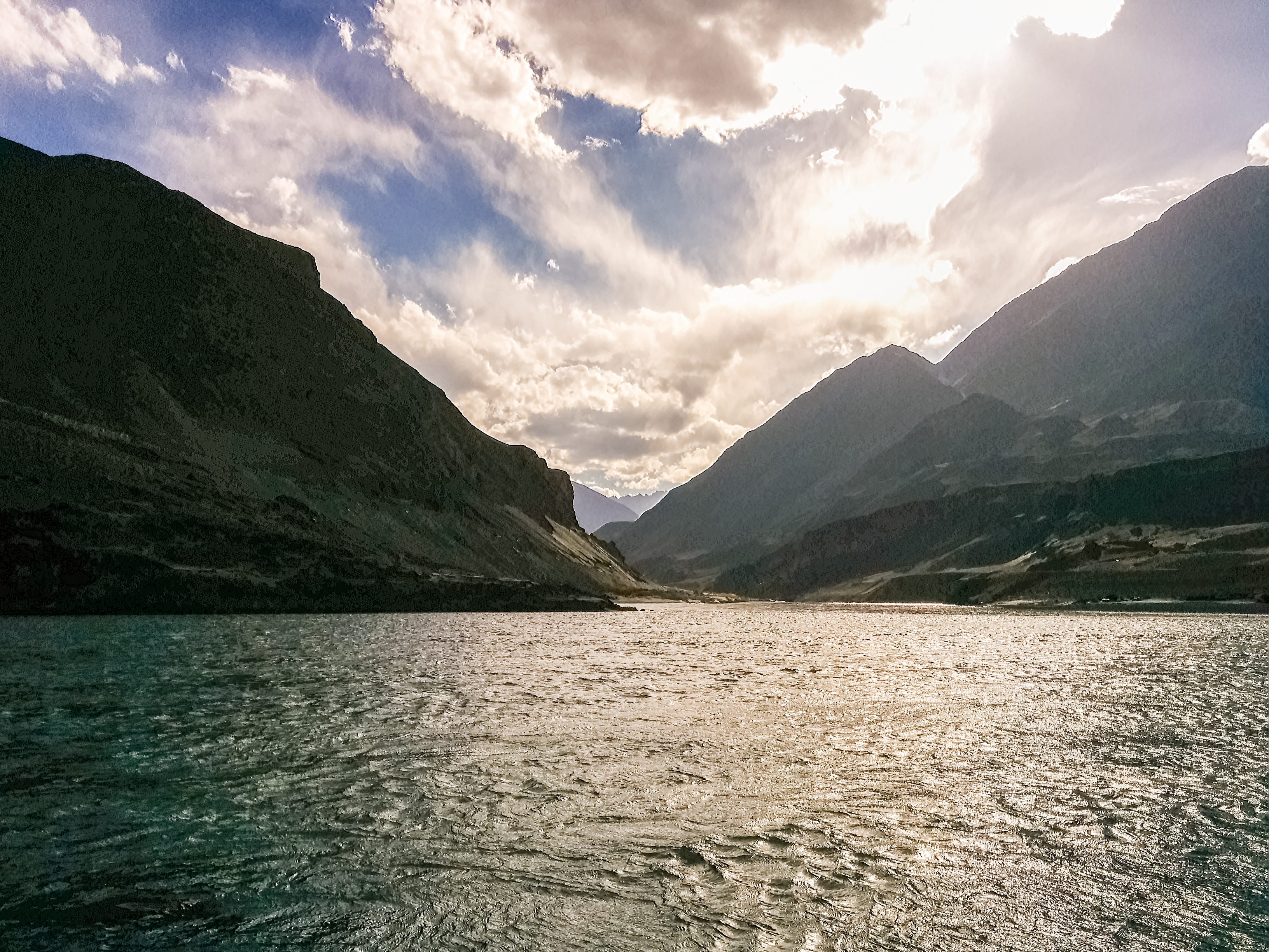 lake, sunset, 2K, tranquil scene, mountain range, beauty in nature, ladakh, waterfront, water, remote, sky, zanskar, environment, mountain peak, cloud - sky, HD Wallpaper