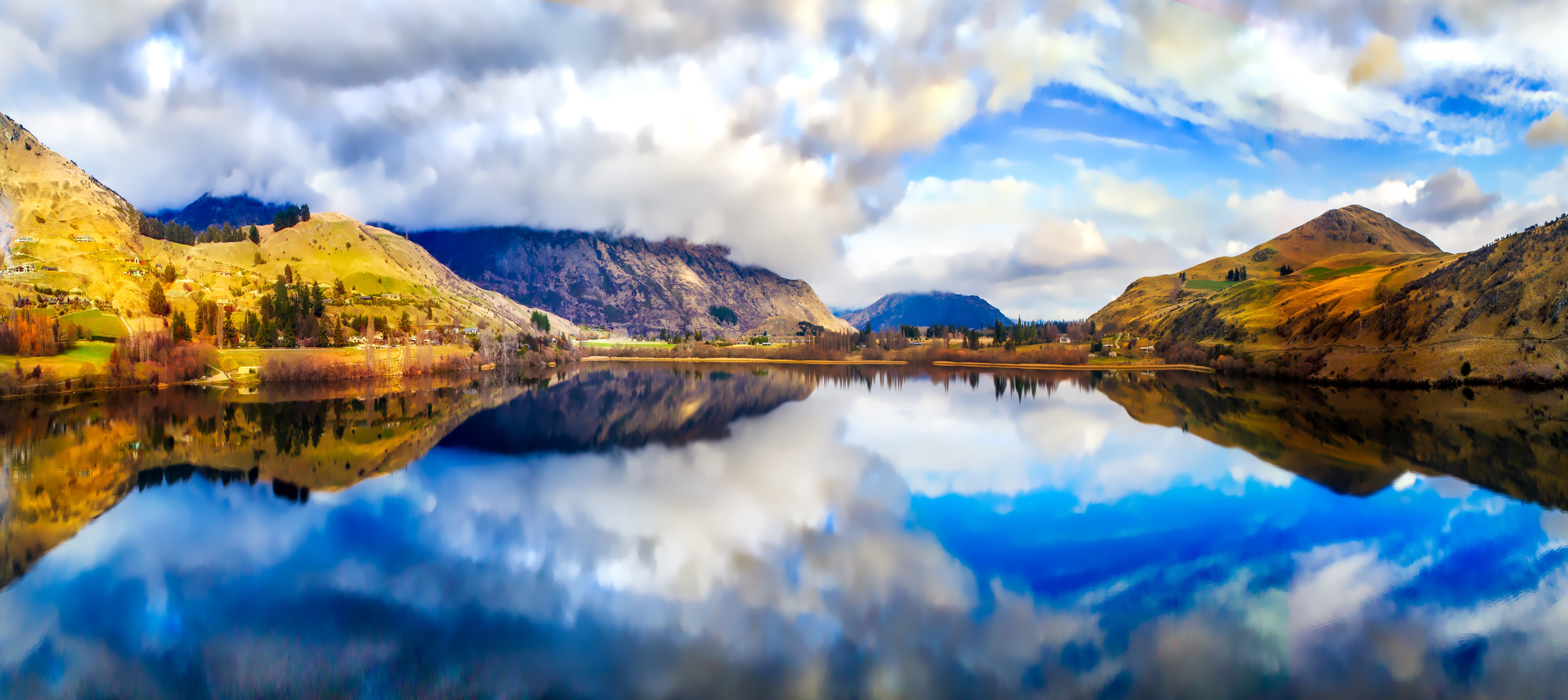 cloud, Tutorial, body, summer, Road, Purple, Green  Yellow, Snow, Mountain, Water, Lake Hayes Estate, Outdoor, Hayes, Lake, Day, Queenstown, Outdoors, Serene, HD Wallpaper