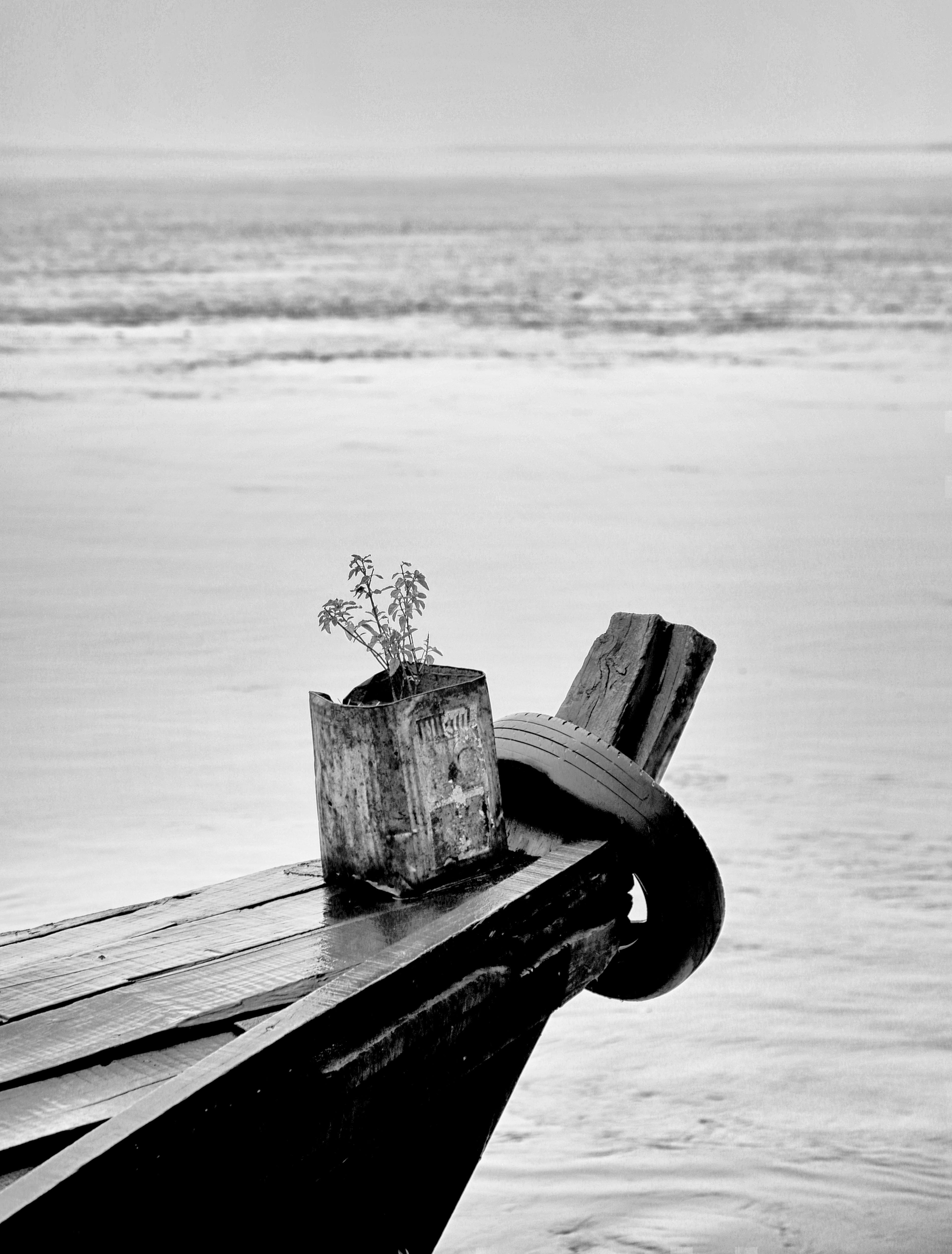 tyre, day, horizon over water, sea, beach, tranquility, transport, sky, beauty in nature, india, boat, flood, no people, horizon, land, assam, scenics - nature, Phone HD Wallpaper