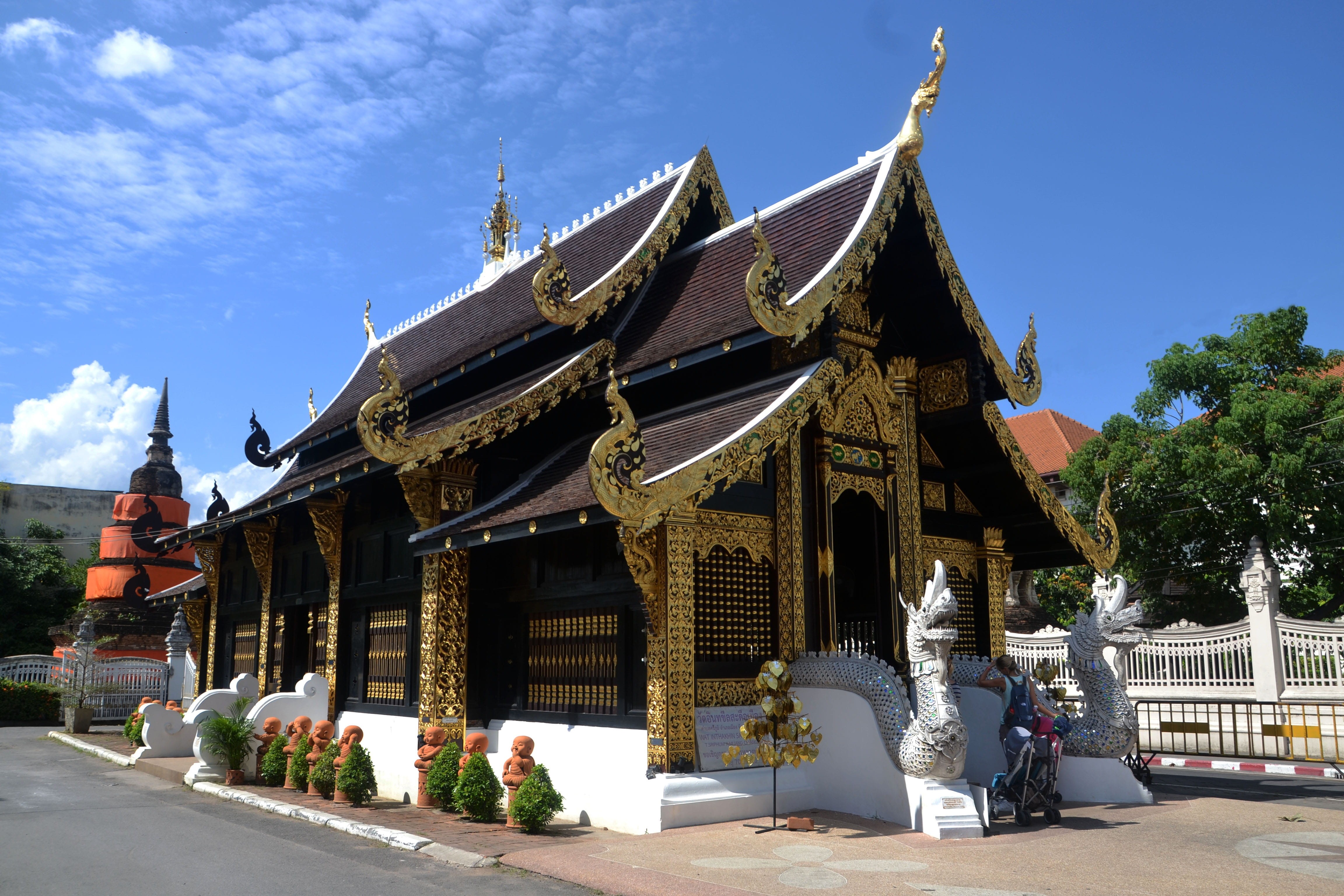 no people, place, chiang, tourism, asia, thailand, brown, architecture, belief, religion, white, buddha, tourist, attraction, spirituality, temple, building, HD Wallpaper