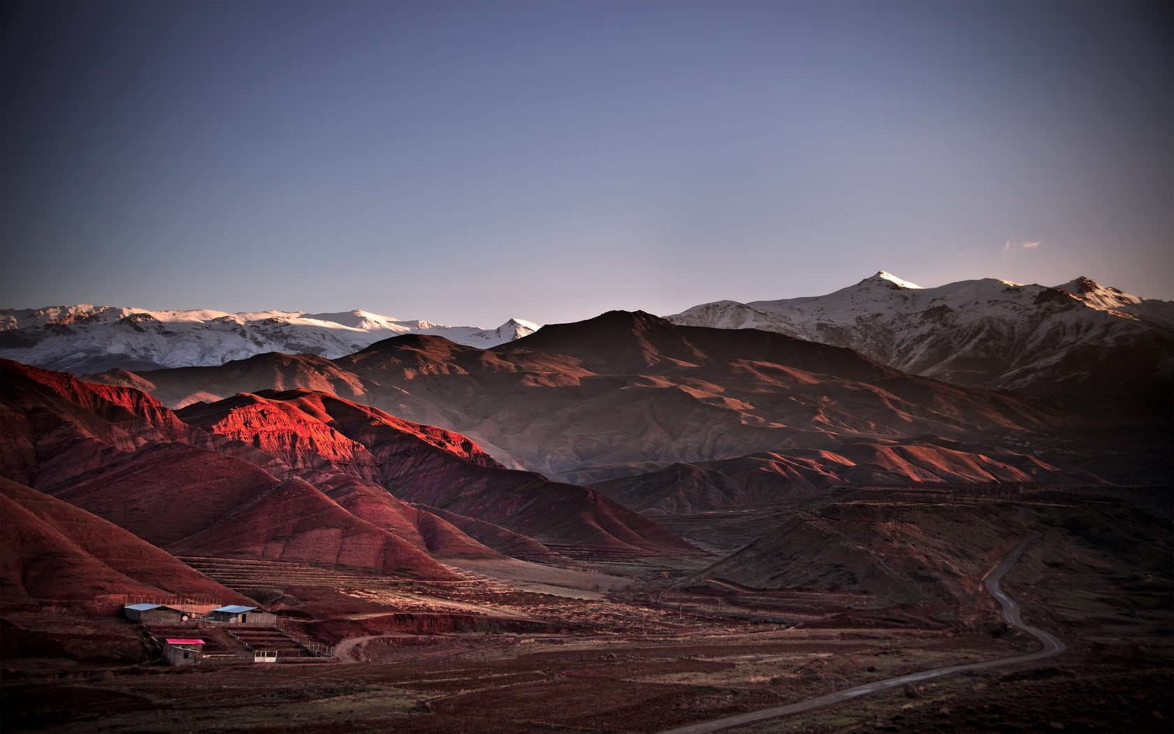 hiking, beauty In Nature, clear sky, jammu and Kashmir, geology, sunrise - Dawn, wooden, tranquil scene, sunset, himalayas, tranquility, leh Village, house, HD Wallpaper