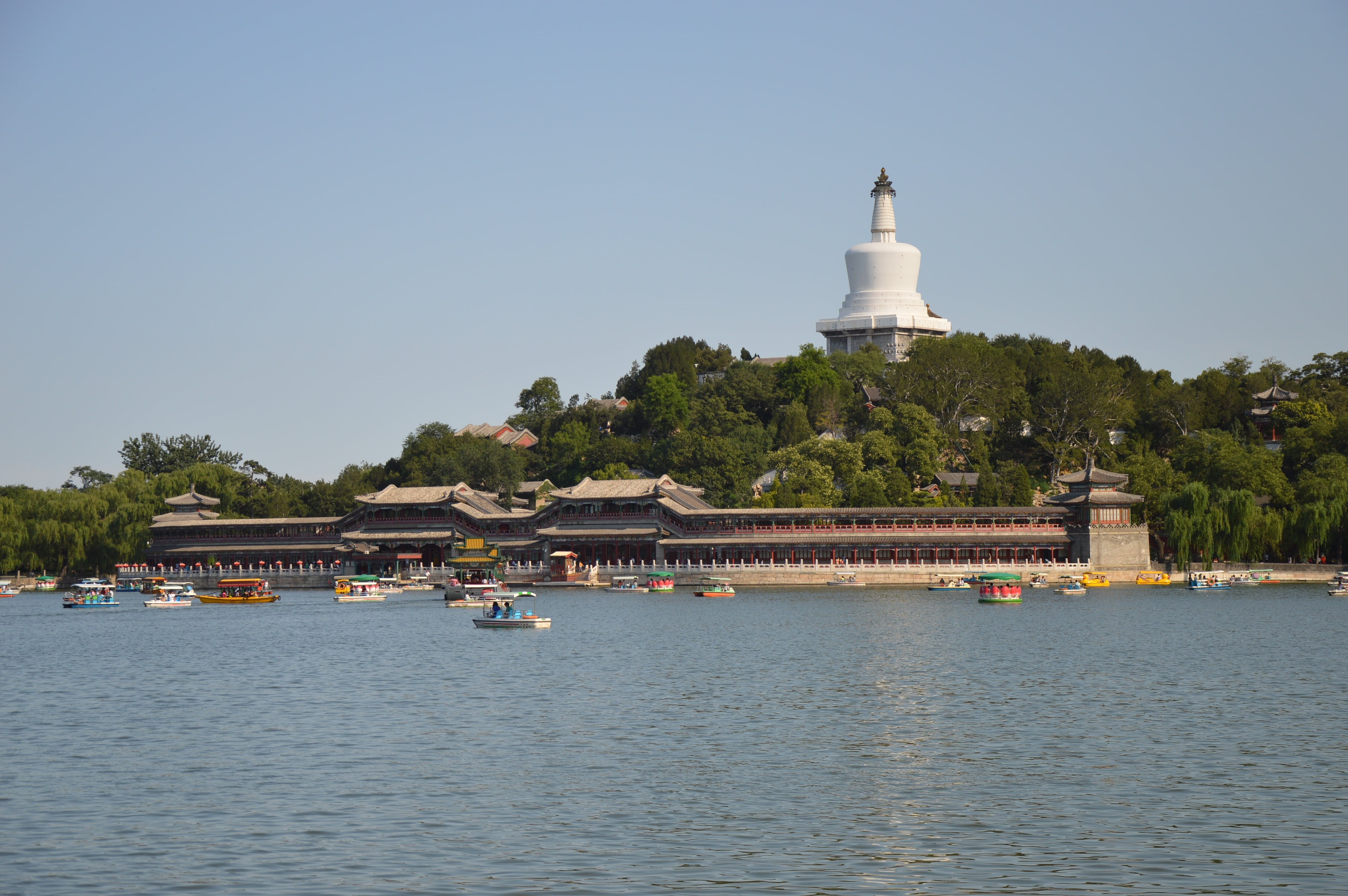 4K, tourism, tibetan, architecture, religion, travel destinations, nature, white, china, building exterior, near, no people, boats, temple, nautical vessel, HD Wallpaper