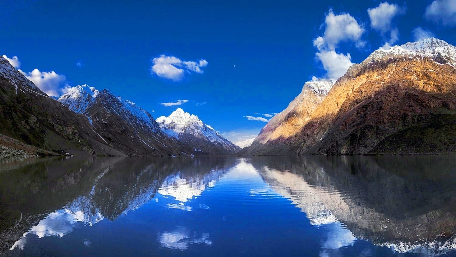 white, formation, idyllic, scenics - nature, cloud - sky, beauty in nature, Pakistan, blue, snow, mountains, nature, non-urban scene, 720P, tranquility, HD Wallpaper