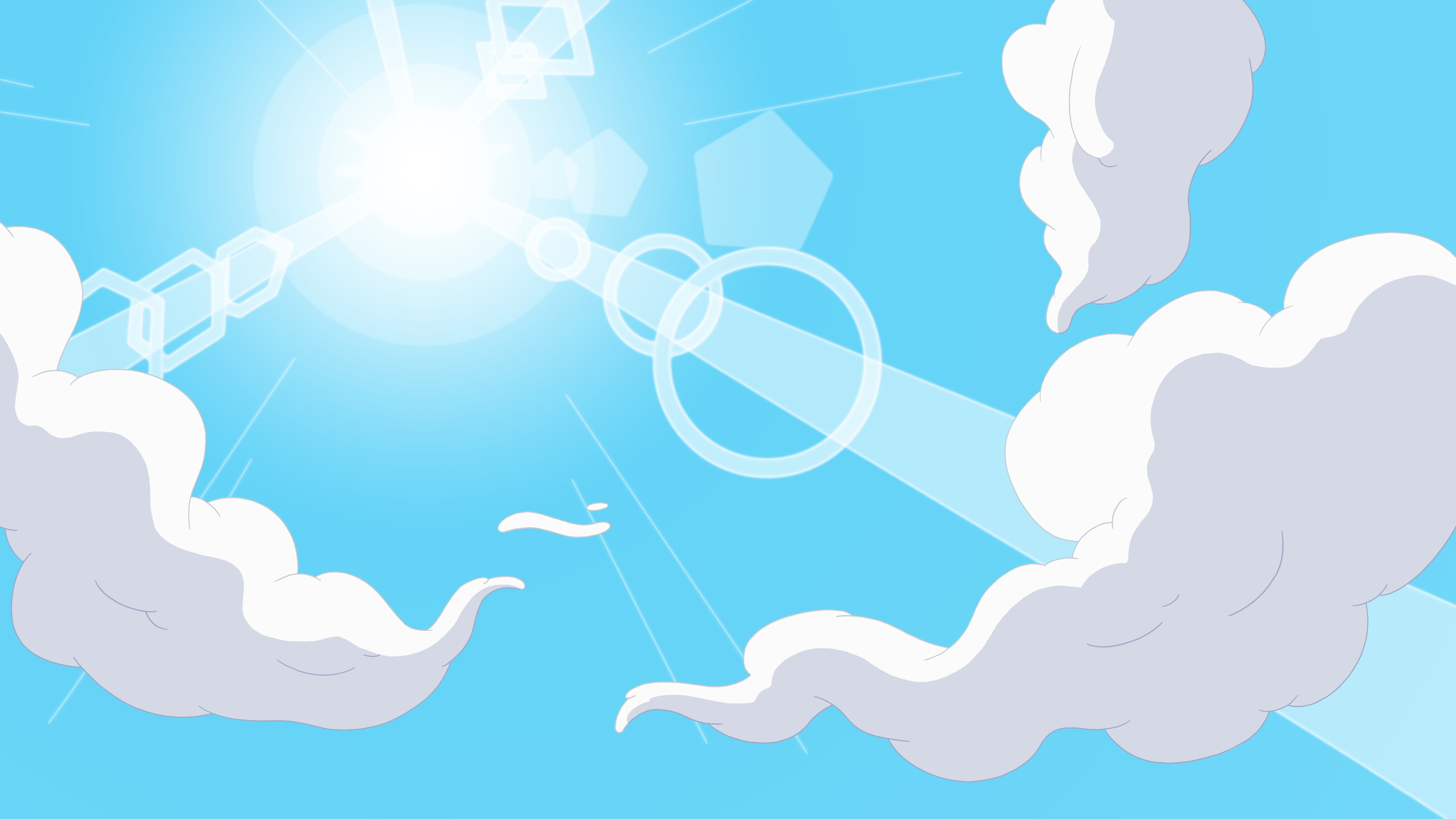 communication, cloud - sky, sky, electricity, cloud computing, outdoors, design, nature, connection, Adventure Time, blue background, curve, 5K, white color, HD Wallpaper