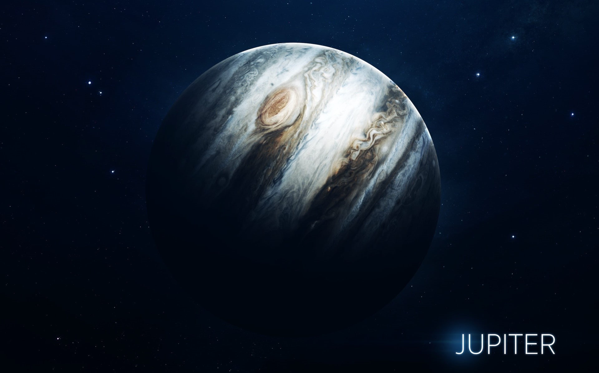 digital art, planet, space art, 1080P, Vadim Sadovski, Jupiter, space, HD Wallpaper