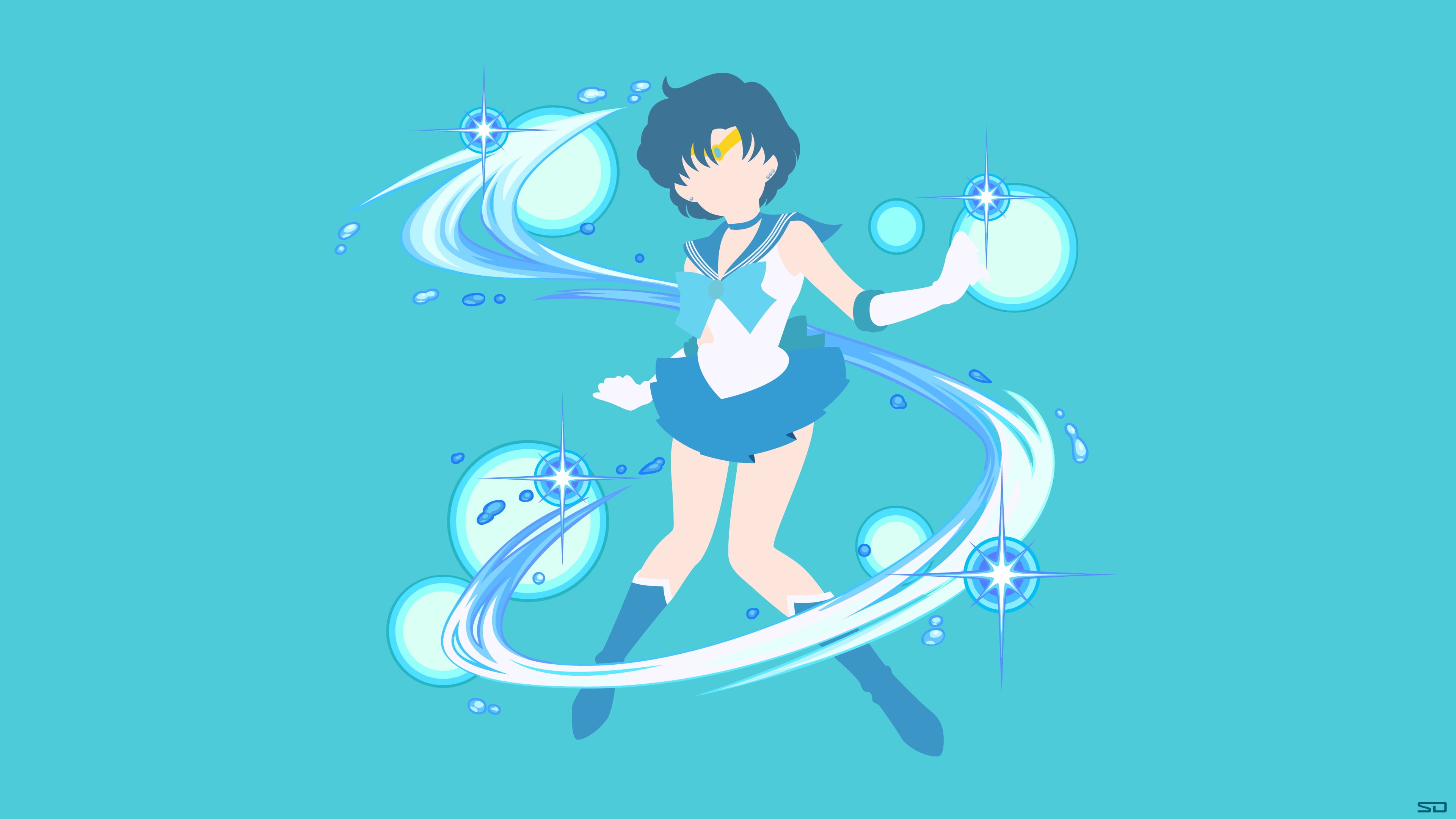 Sailor Moon, Sailor Mercury, 4K, HD Wallpaper