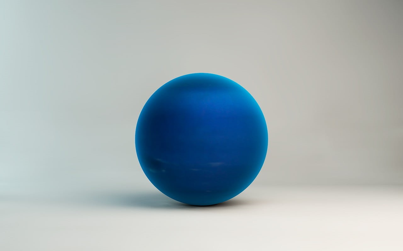 indoors, blue, planet, shape, circle, colored background, white background, copy space, close-up, studio shot, no people, single object, blue background, HD Wallpaper
