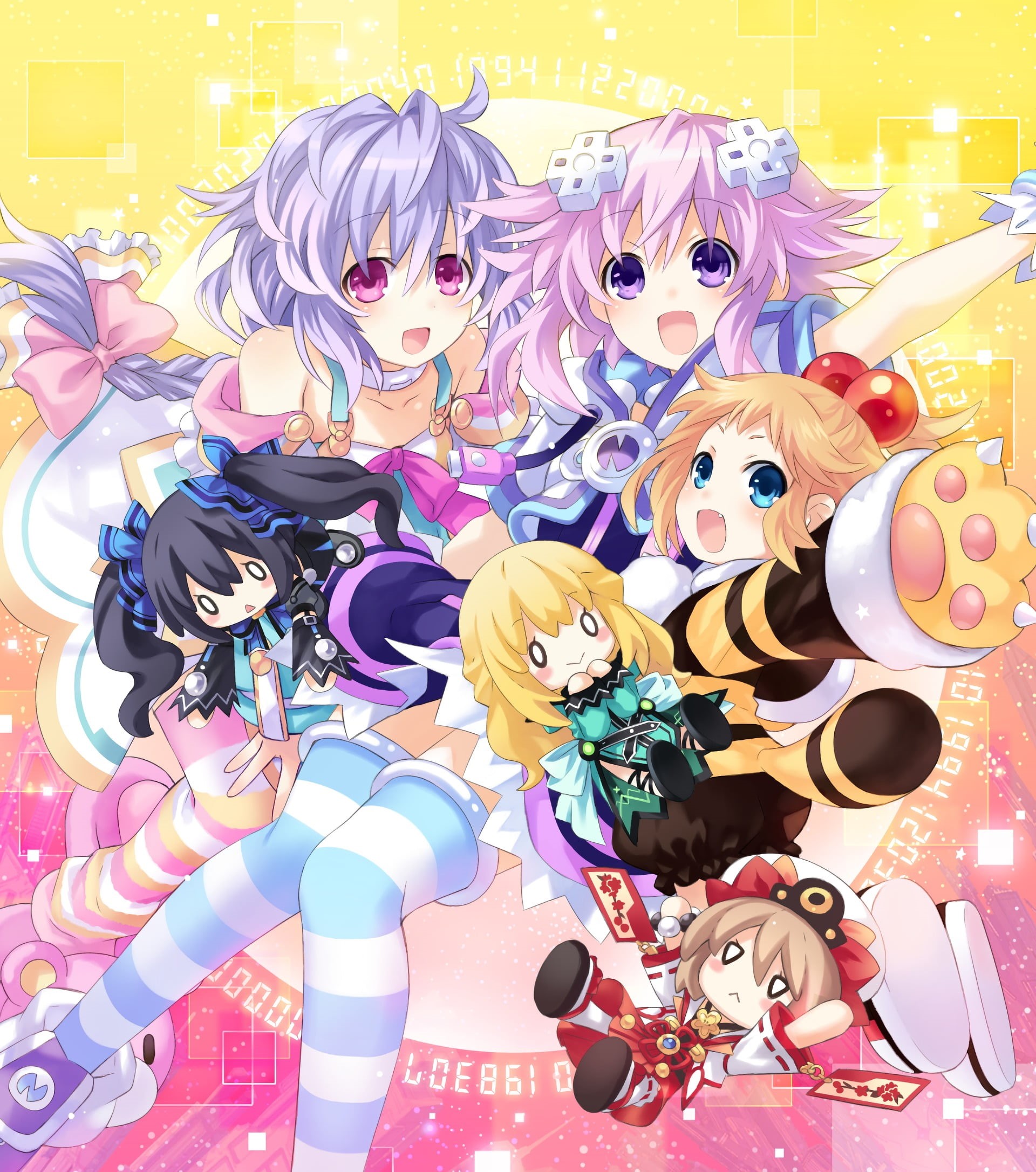 for sale, Neptune (Hyperdimension Neptunia), representation, mammal, variation, still life, collection, creativity, multi colored, anime girls, no people, Phone HD Wallpaper