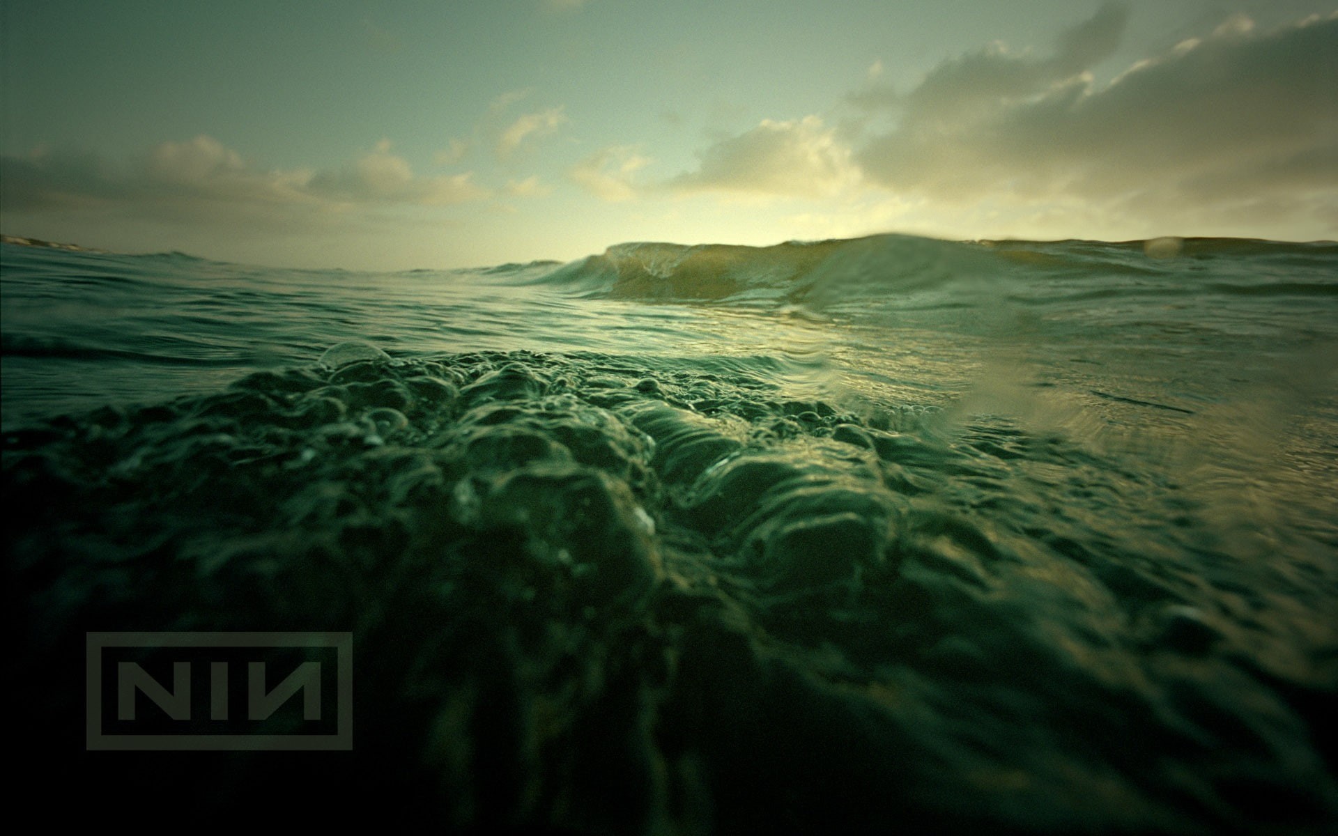 1080P, water, album covers, Nine Inch Nails, music, waves, HD Wallpaper