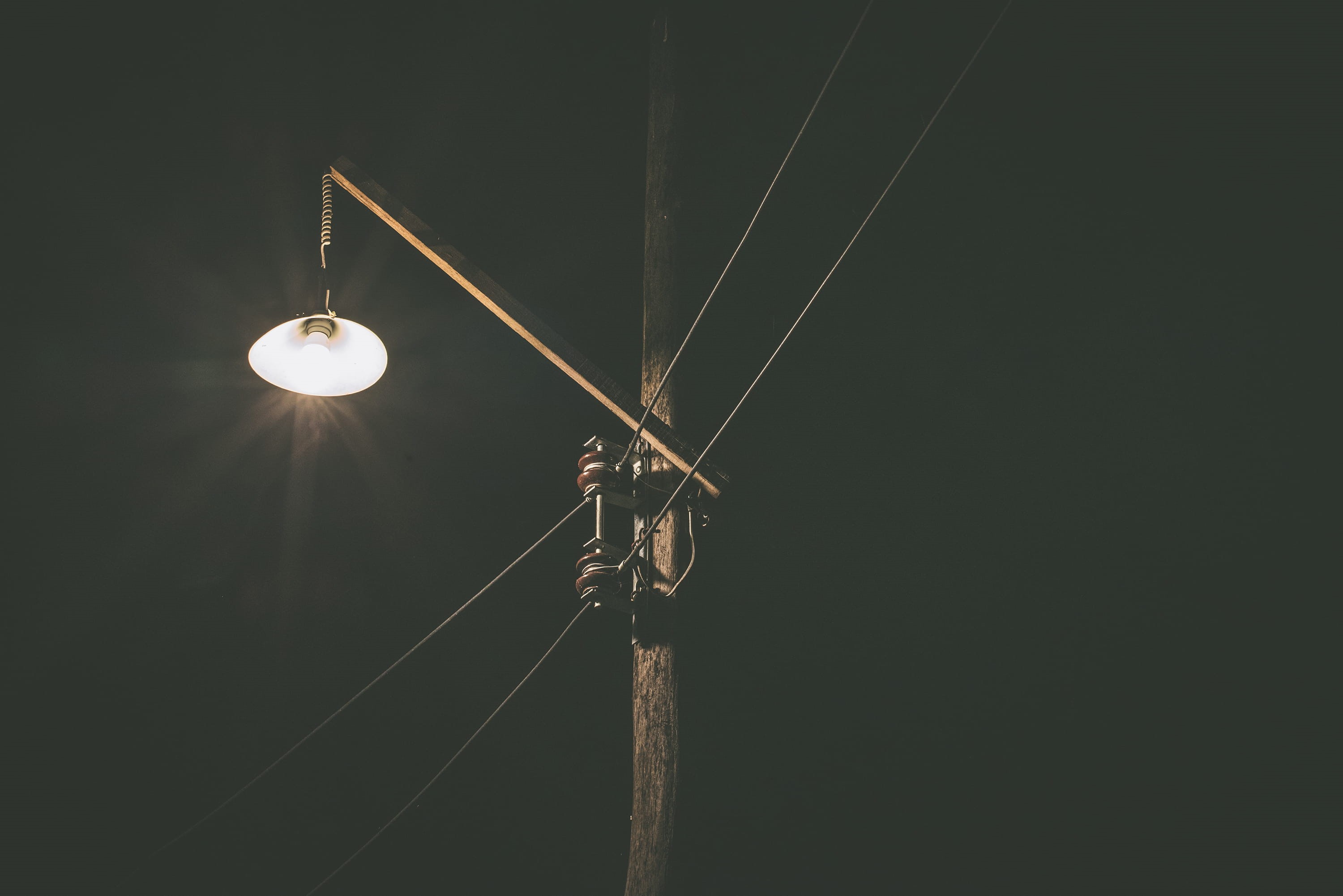 dark, connection, fuel and power generation, daytime, electric lamp, street, night, no people, light, lighting equipment, wire, power supply, power line, HD Wallpaper