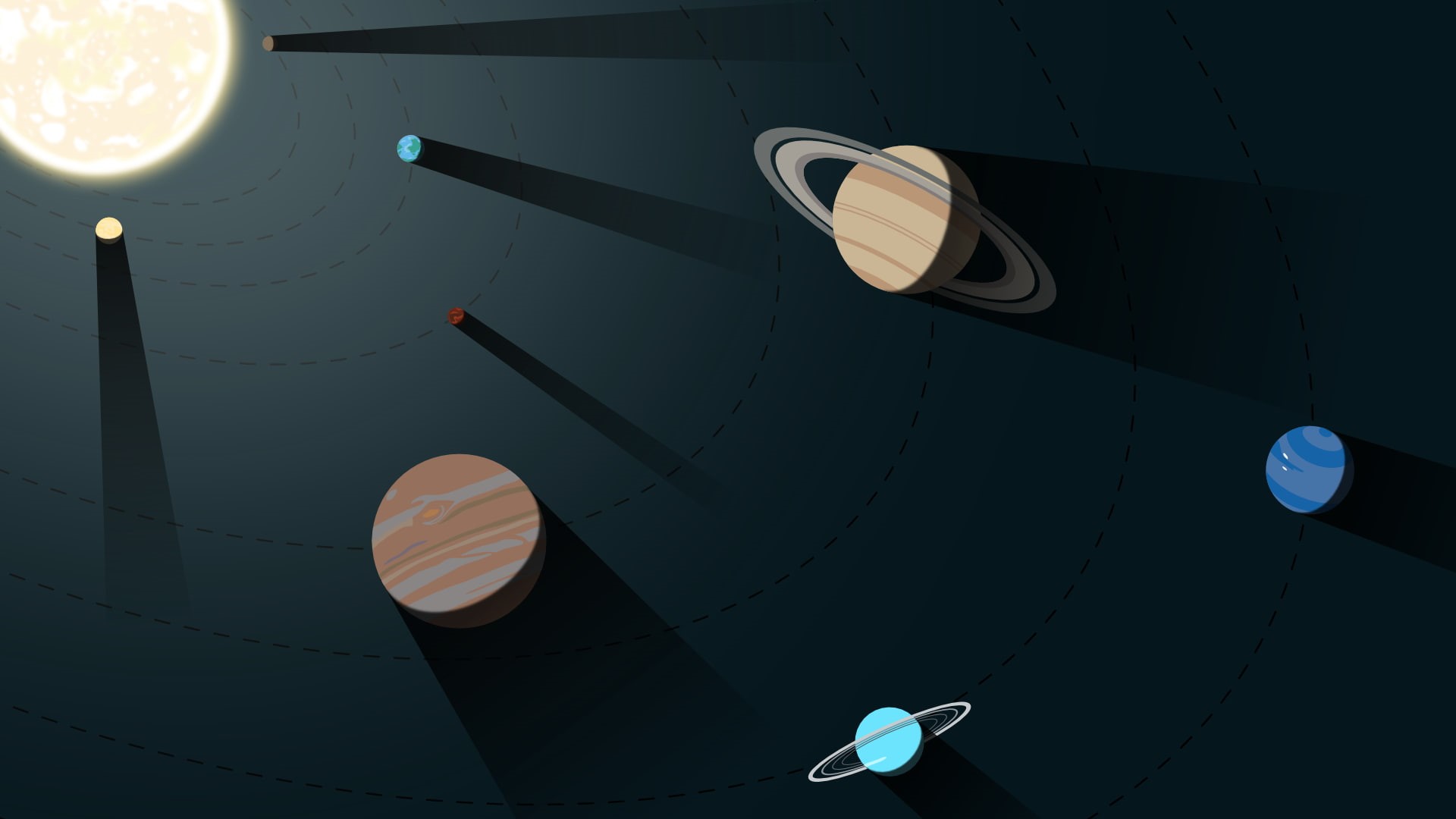 night, lighting equipment, flying, sunlight, art and craft, space, nature, 1080P, Mercury, Pluto, sphere, geometry, Neptune, Jupiter, illuminated, low angle view, HD Wallpaper