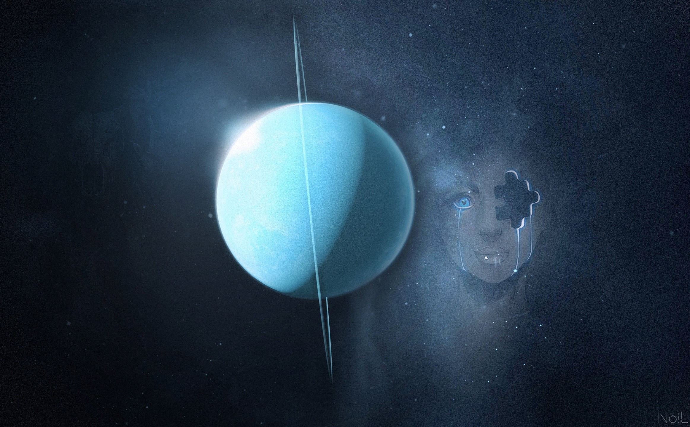 girl, 1080P, space, uranium, HD Wallpaper