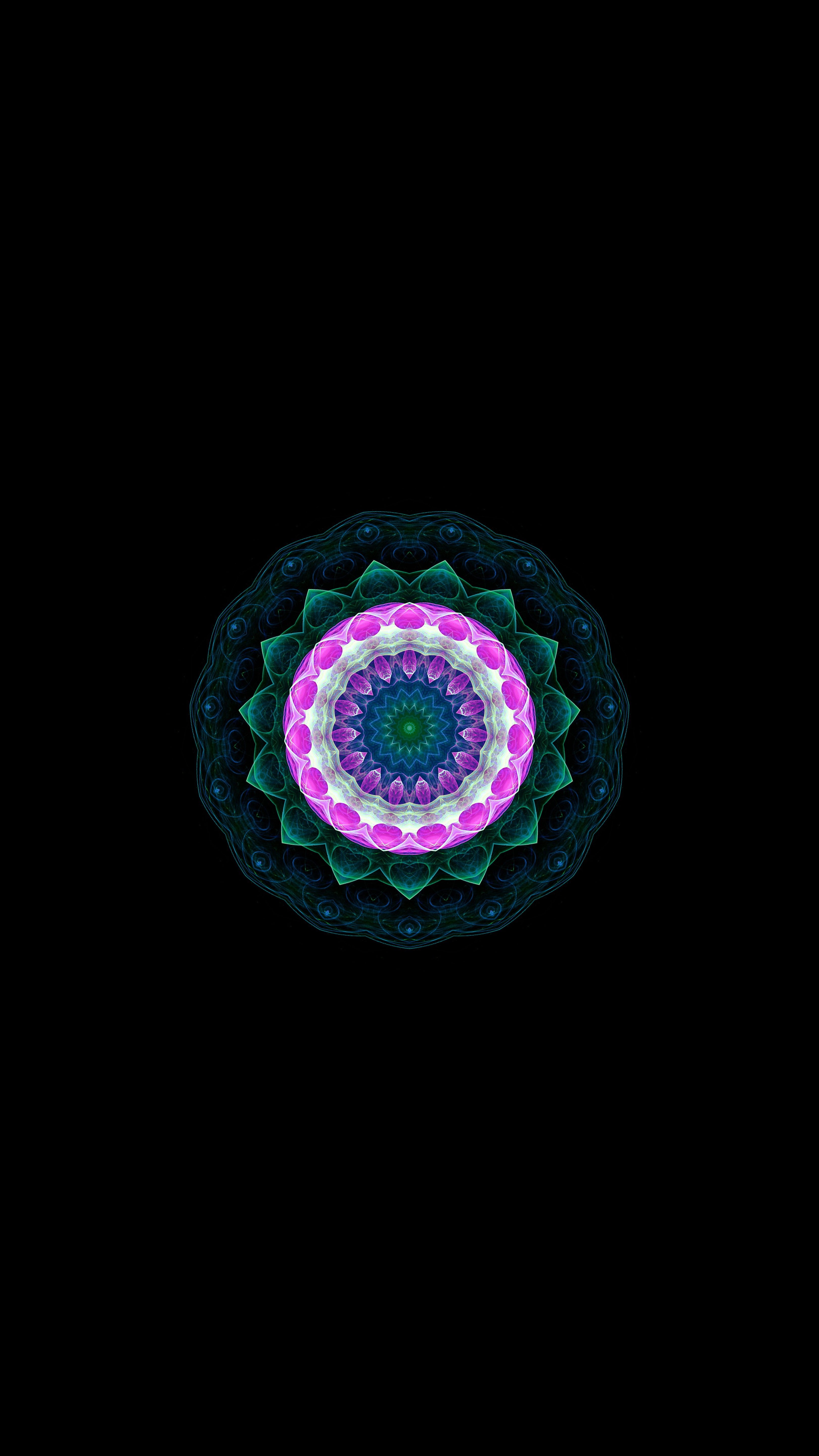 mandala, patterns, 5K, fractal, Phone HD Wallpaper