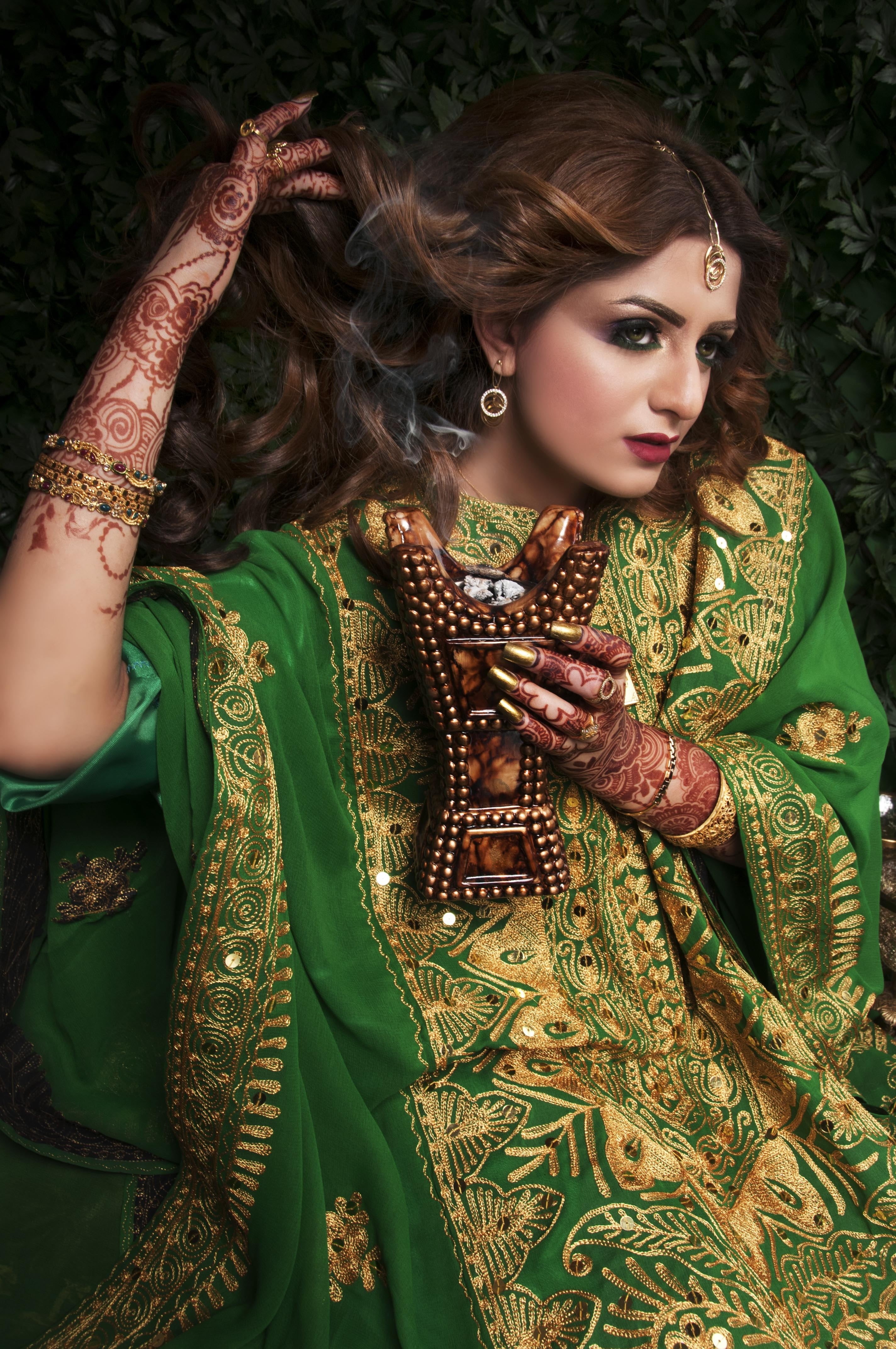 marriage, hairstyle, celebration, woman, adult, beauty, drawing, elegance, tattoo, mehndi designs, bride, traditional clothing, indian bride, design, one Person, Phone HD Wallpaper