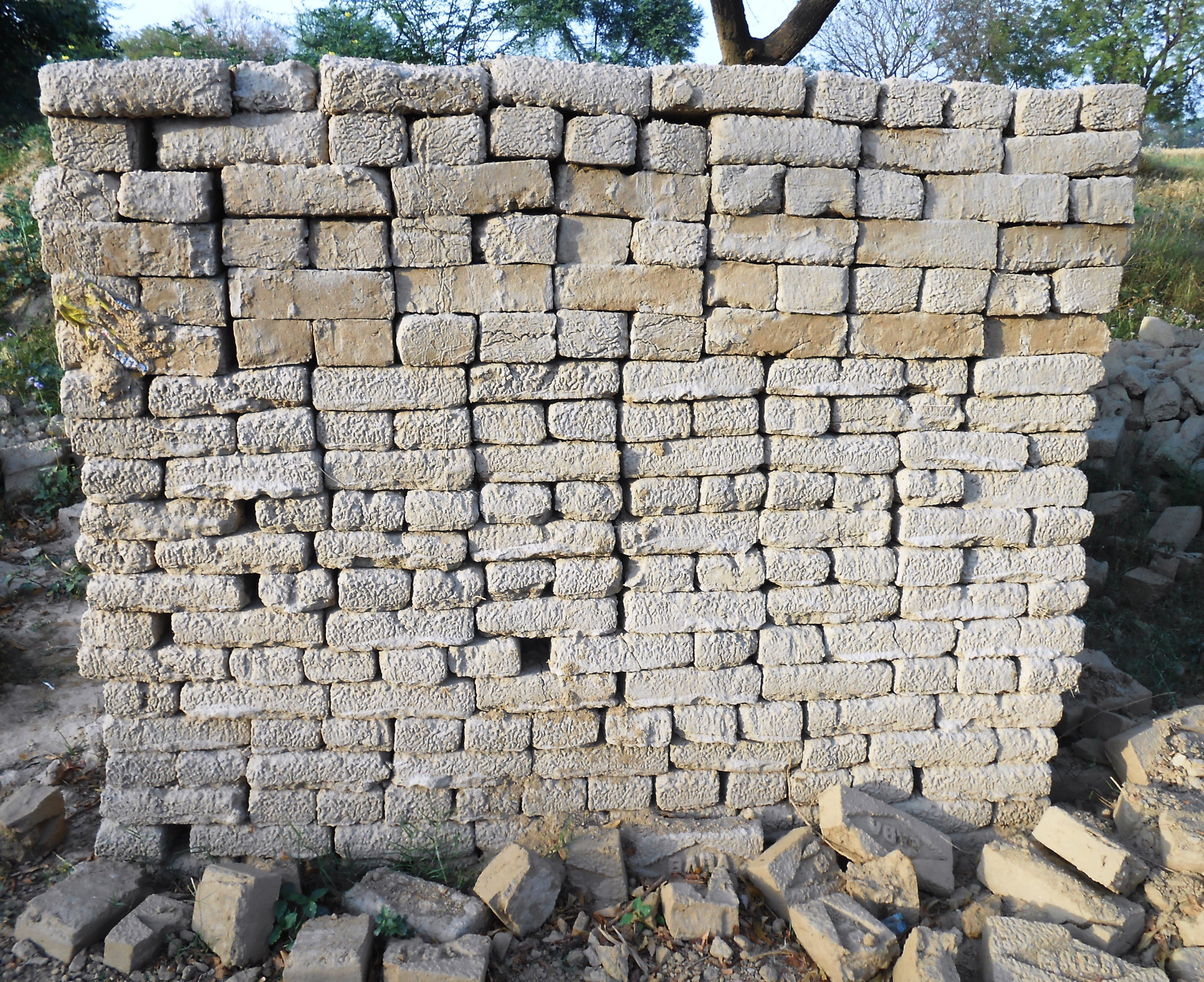 solid, clay, uncooked, bricks, weak, making, gray, skill, shape, vintage, design, wall, pot, aligned, stacked, visit, site, handicraft, holes, built structure, HD Wallpaper