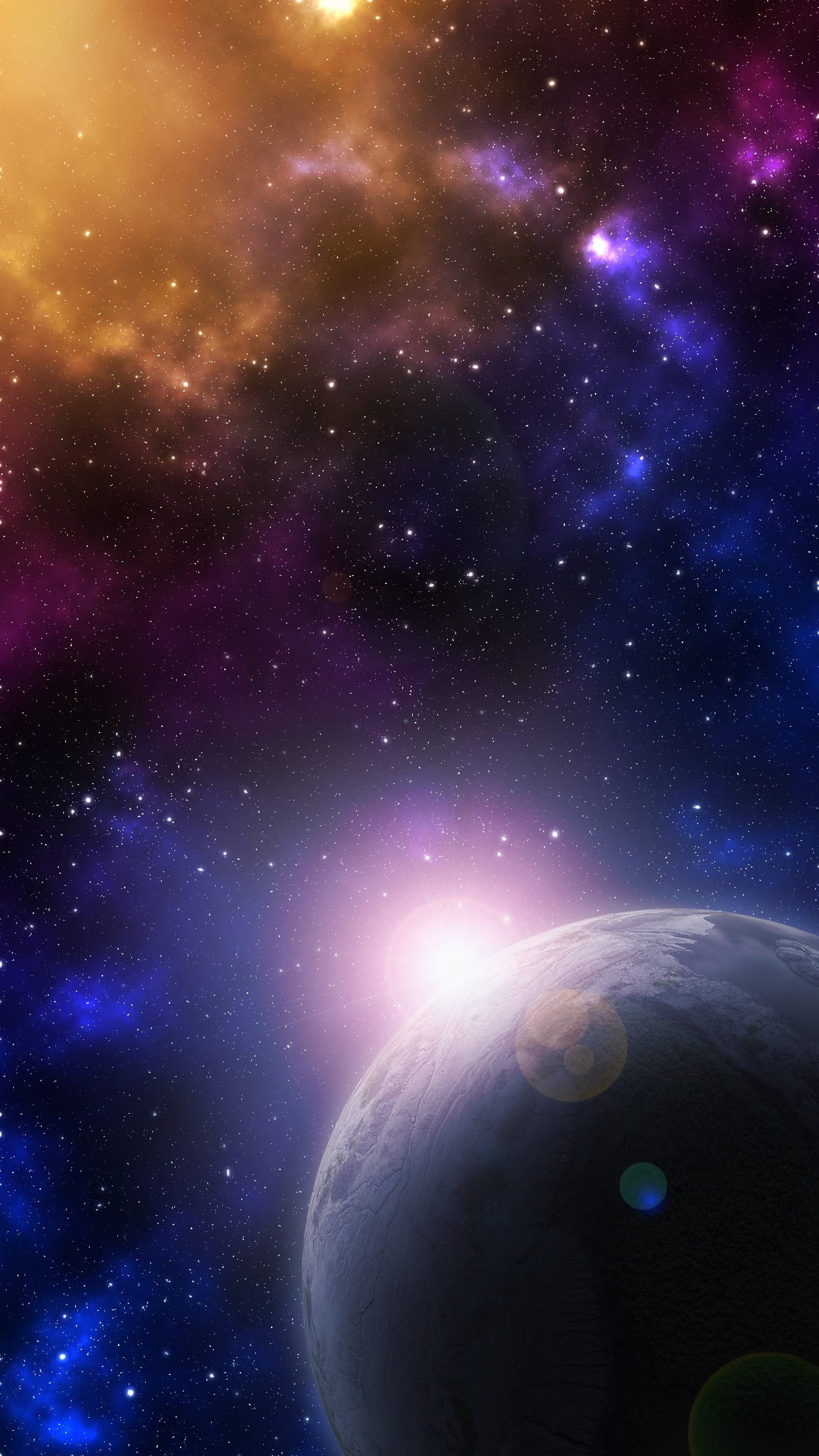 illuminated, star, space exploration, nebula, scenics - nature, purple, abstract, night, satellite view, star - space, planet - space, planet earth, research into, Phone HD Wallpaper
