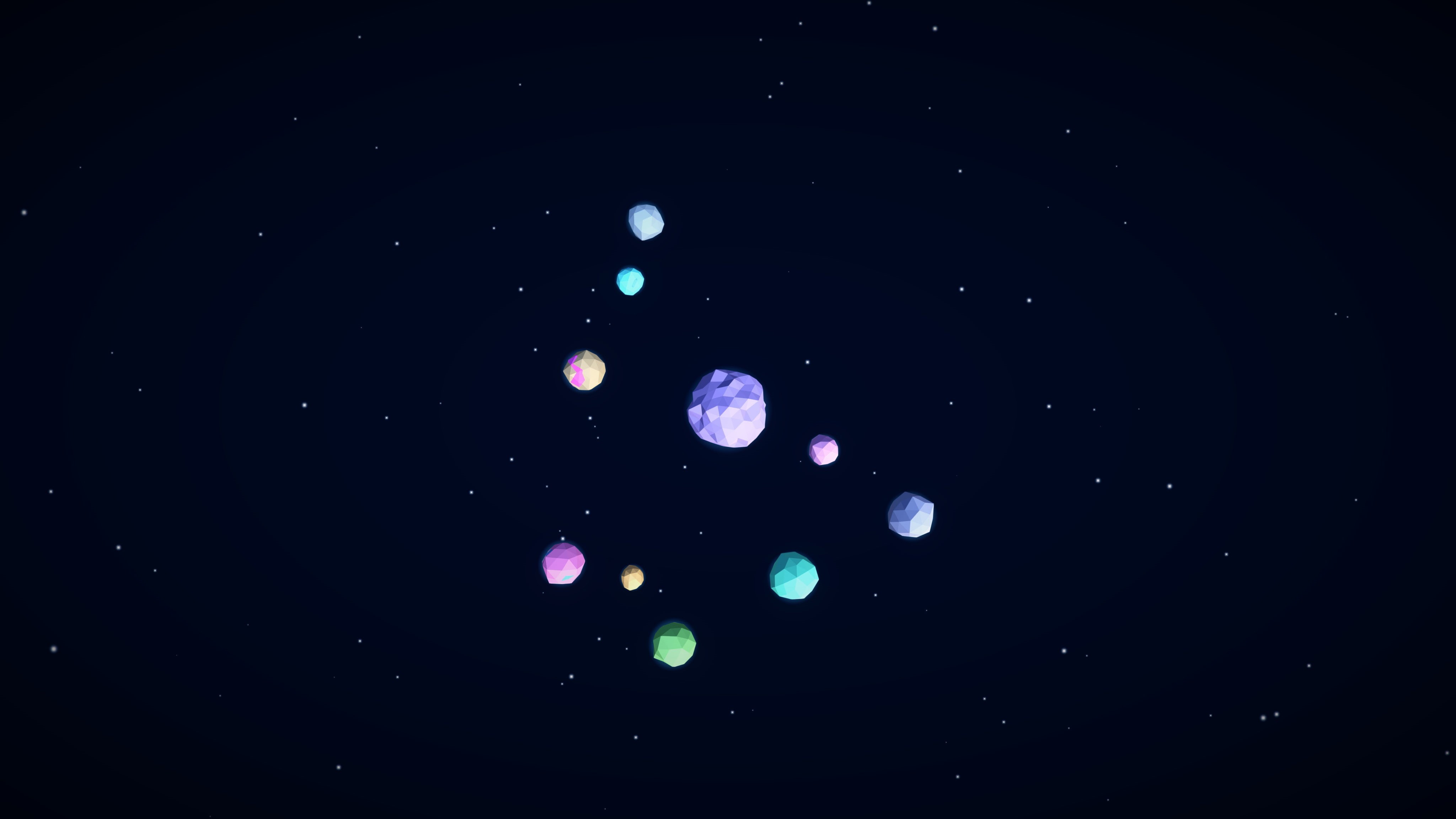 space, planet, 4K, 4096x2304 px, galaxy, stars, digital art, HD Wallpaper